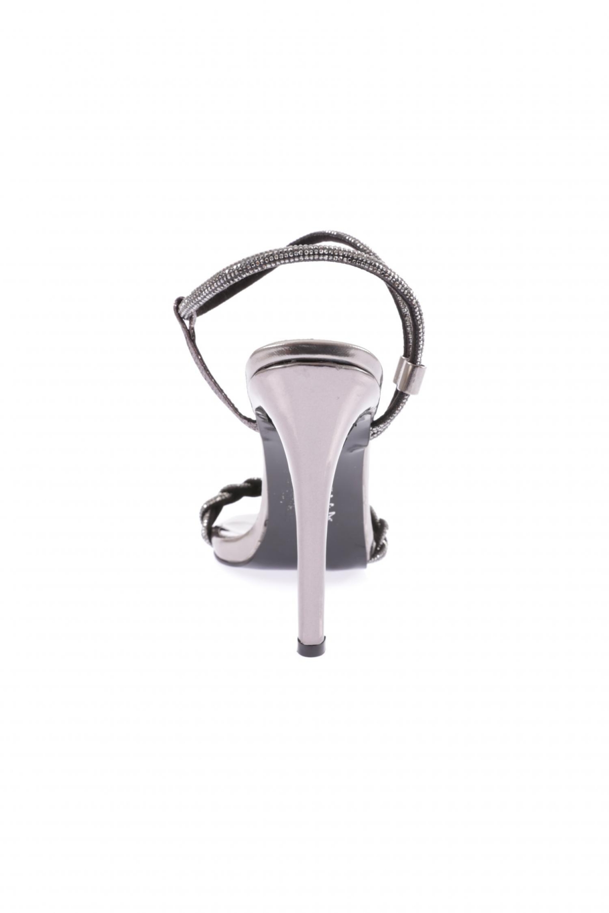 533 23Y Kadin Silver Taşli Burgu Bantli Abiye Ayakkabi - Görsel 5