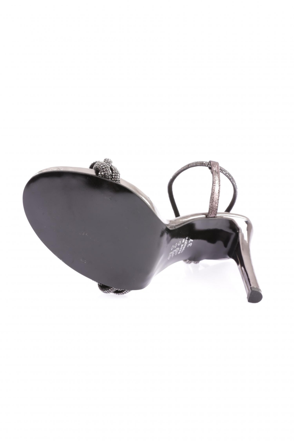 533 23Y Kadin Silver Taşli Burgu Bantli Abiye Ayakkabi - Görsel 6