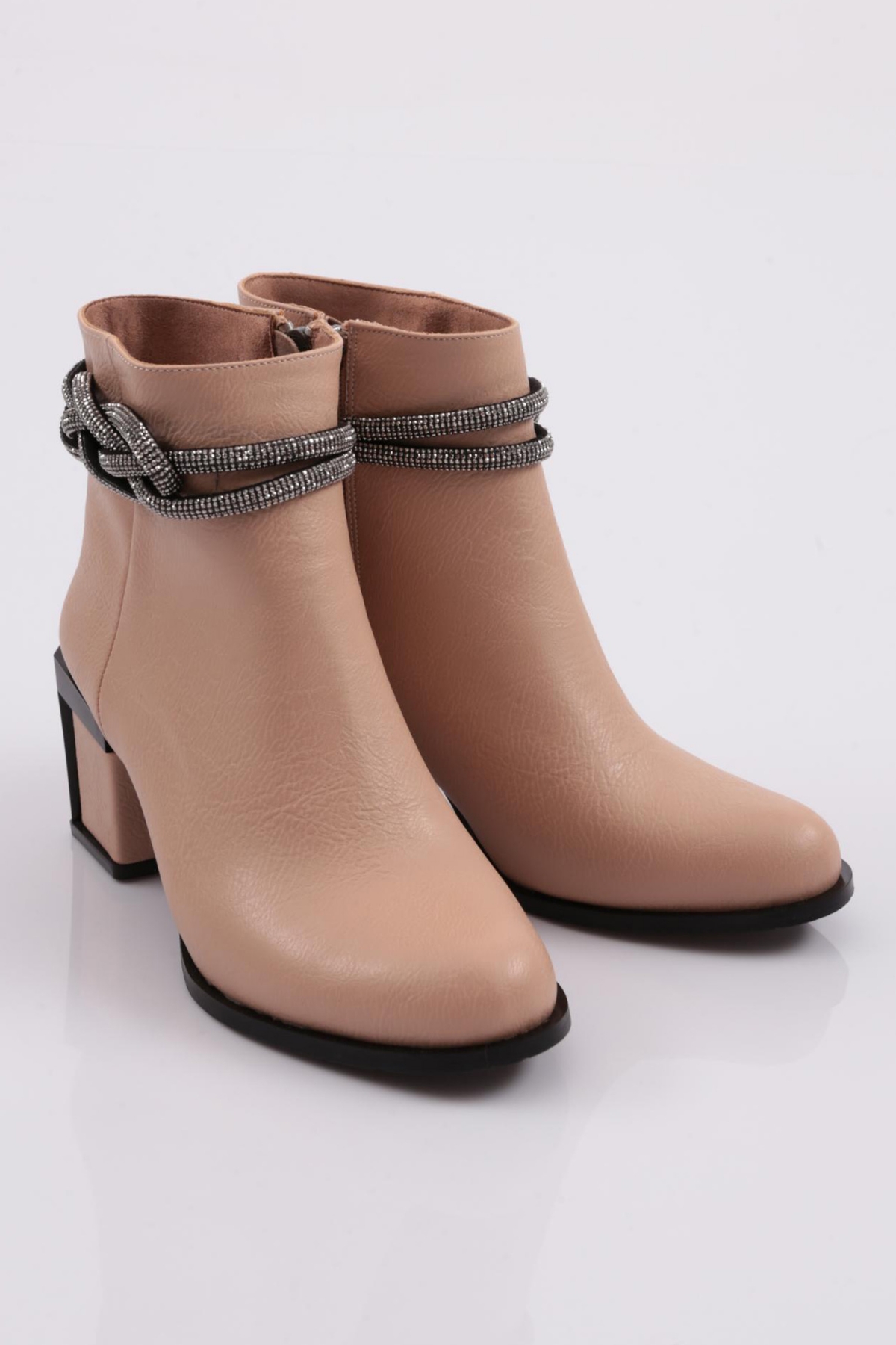 890-22K Kadin Simli İp Detayli Topuklu Bot - Görsel 3