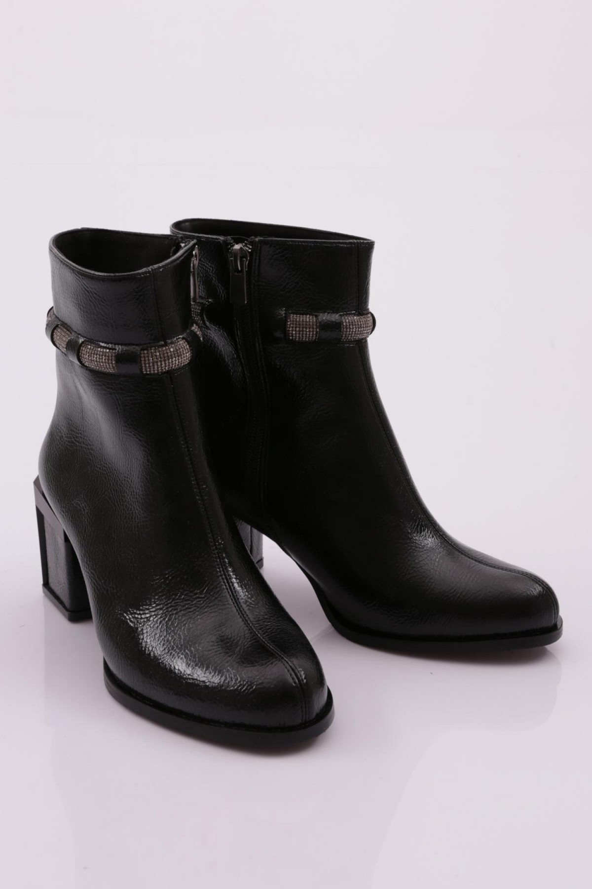742-22K Kadin Simli İp Detayli Topuklu Bot - Görsel 2