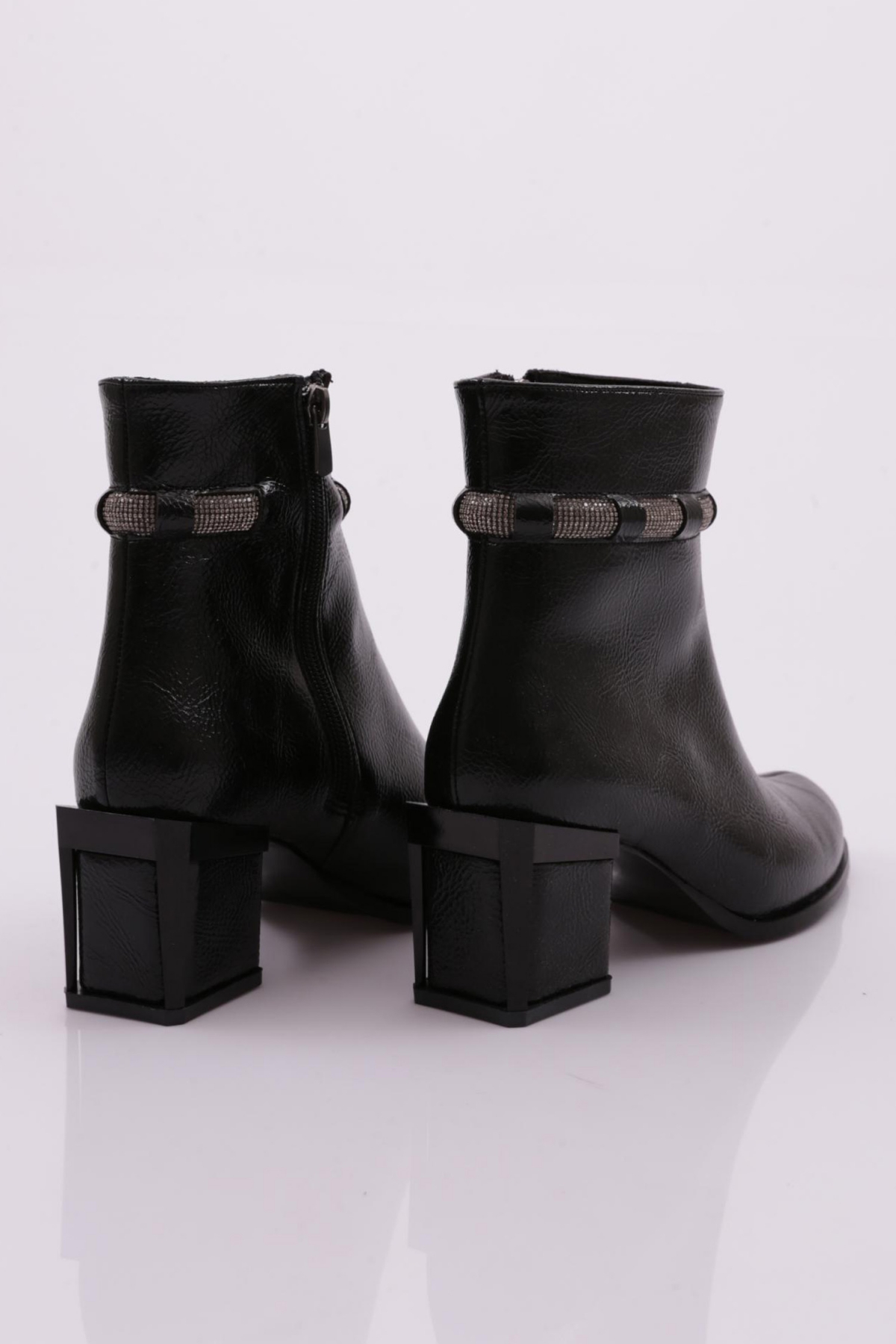 742-22K Kadin Simli İp Detayli Topuklu Bot - Görsel 3