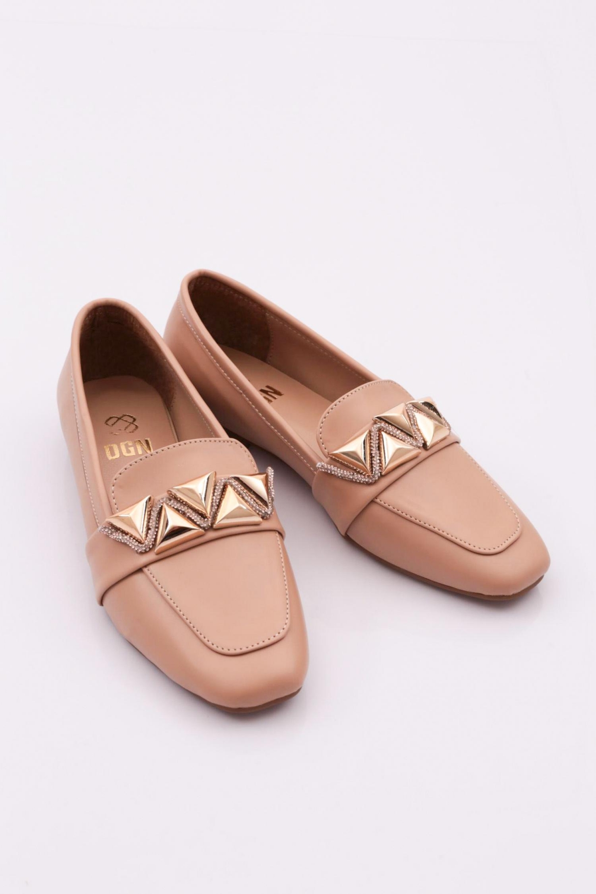 5001-23Y Kadin Silver Taş Metal Tokali Loafer - Görsel 3