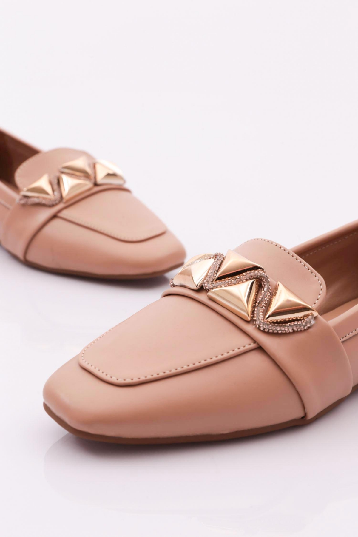 5001-23Y Kadin Silver Taş Metal Tokali Loafer - Görsel 5