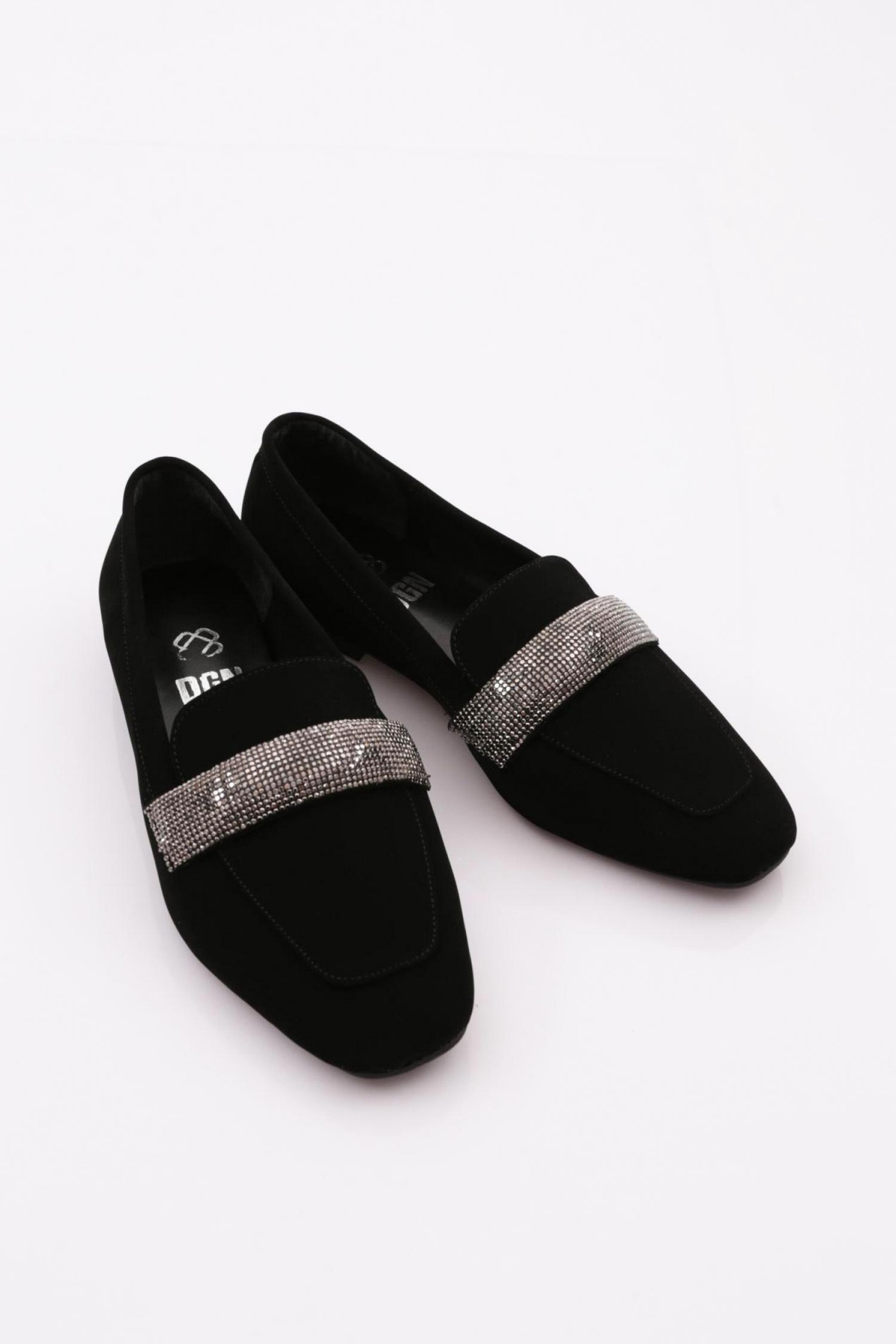 5000-23Y Kadin Silver Taş Tokali Babet - Görsel 3