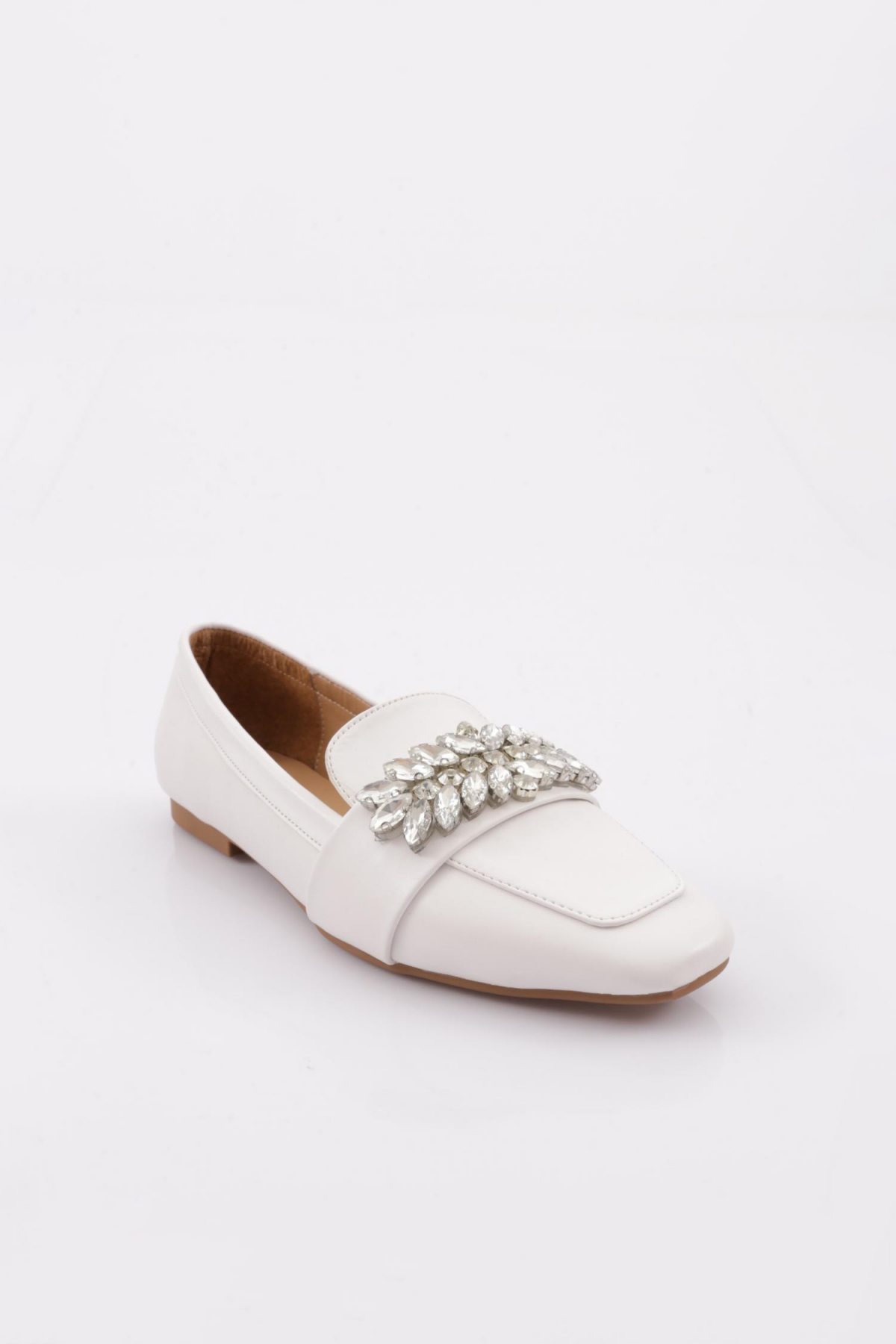 50085 Kadin Kristal Taşli Tokali Babet - Görsel 3