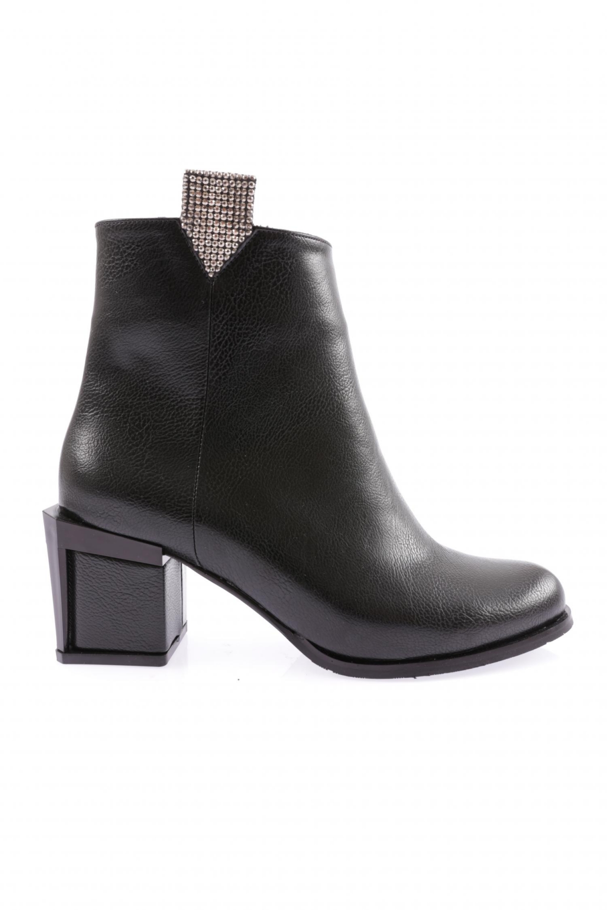 770-22K Kadin Fermuar Detayli Topuklu Bot - Görsel 2