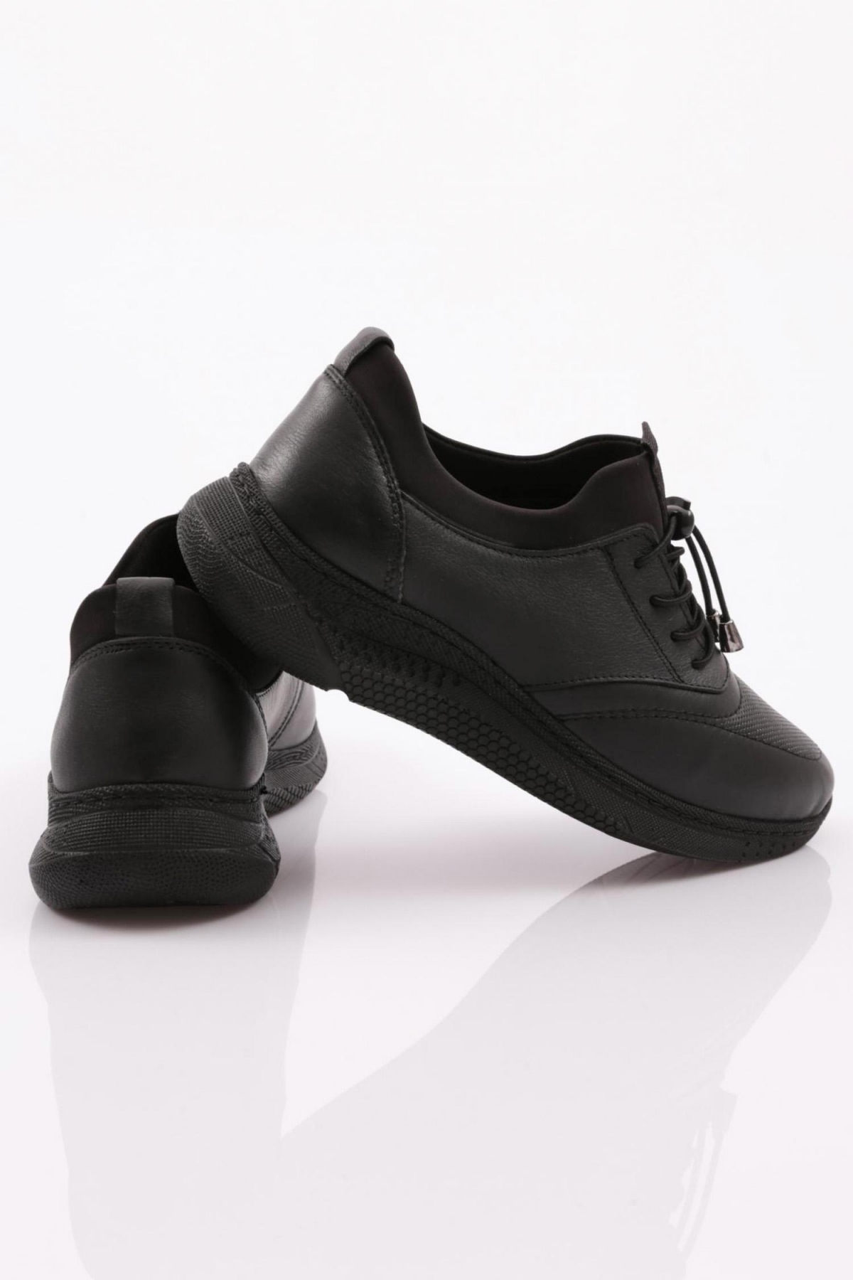 8001 Kadin Lastik Bağcikli Comfort Ayakkabi - Görsel 4