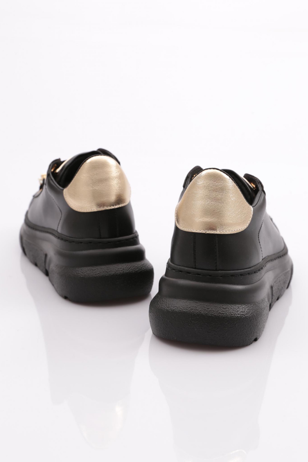 Es864 Kadin Kalin Kristal Taşli Sneakers Ayakkabi - Görsel 4