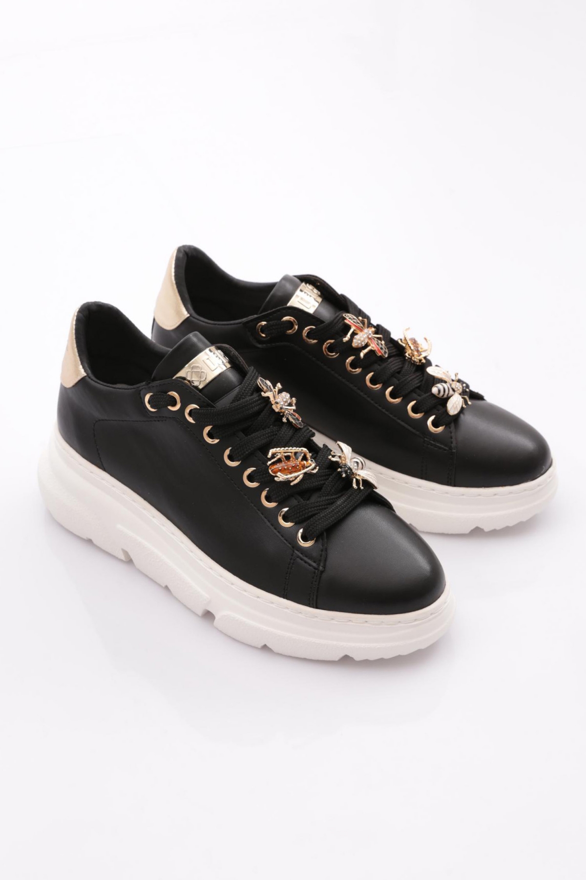 Es852 Kadin Kalin Taban Ari Tokali Sneakers Ayakkabi - Görsel 3