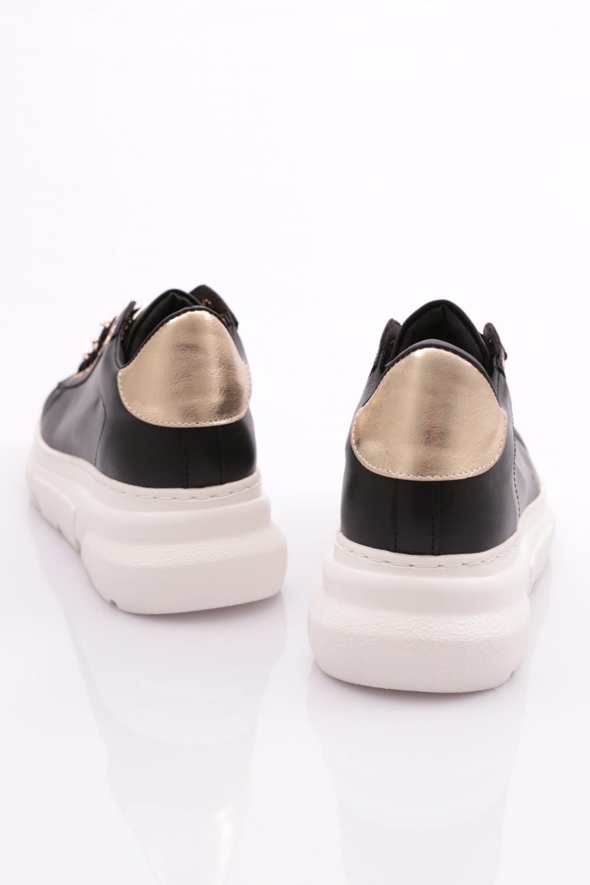 Es864 Kadin Kalin Kristal Taşli Sneakers Ayakkabi - Görsel 4