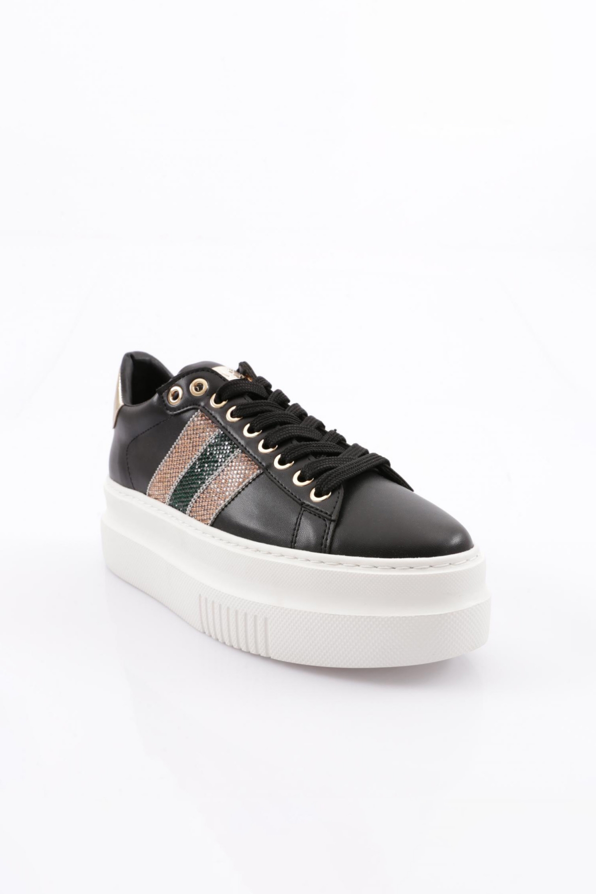 Es865 Kadin Kalin Silver Taşli Sneakers Ayakkabi - Görsel 3
