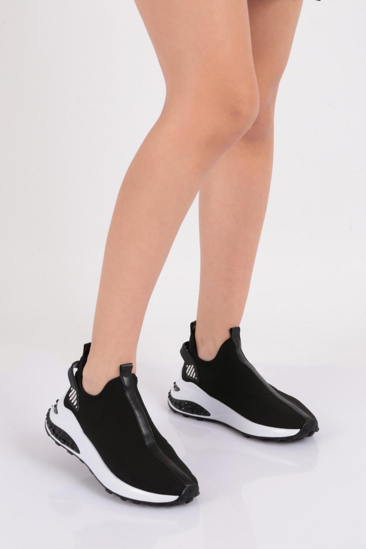 04-5 Kadin Arkasi Lastikli Sneaker - Görsel 2