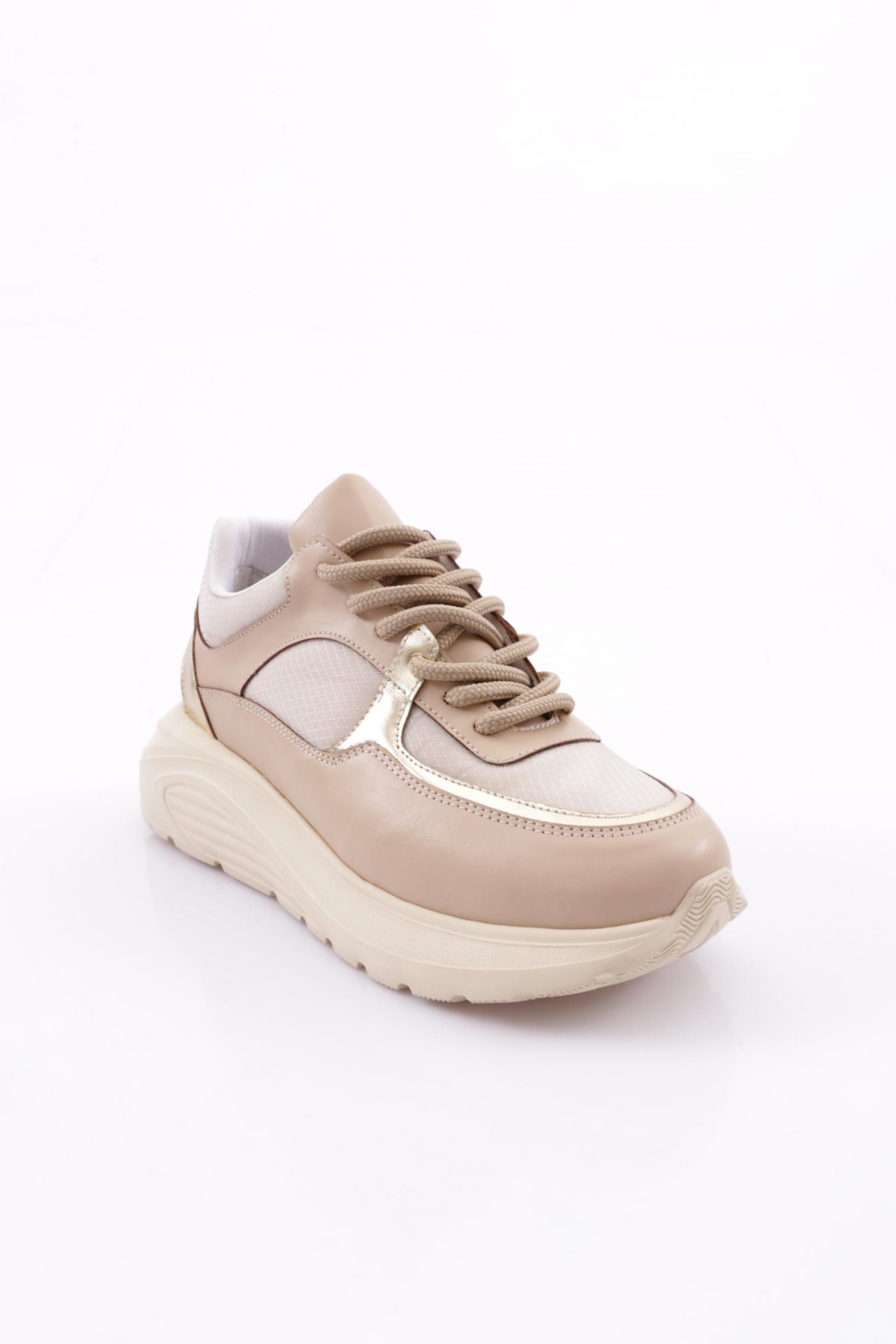 Es868 Kadin Kalin Taban File Detayli Sneakers Ayakkabi - Görsel 3