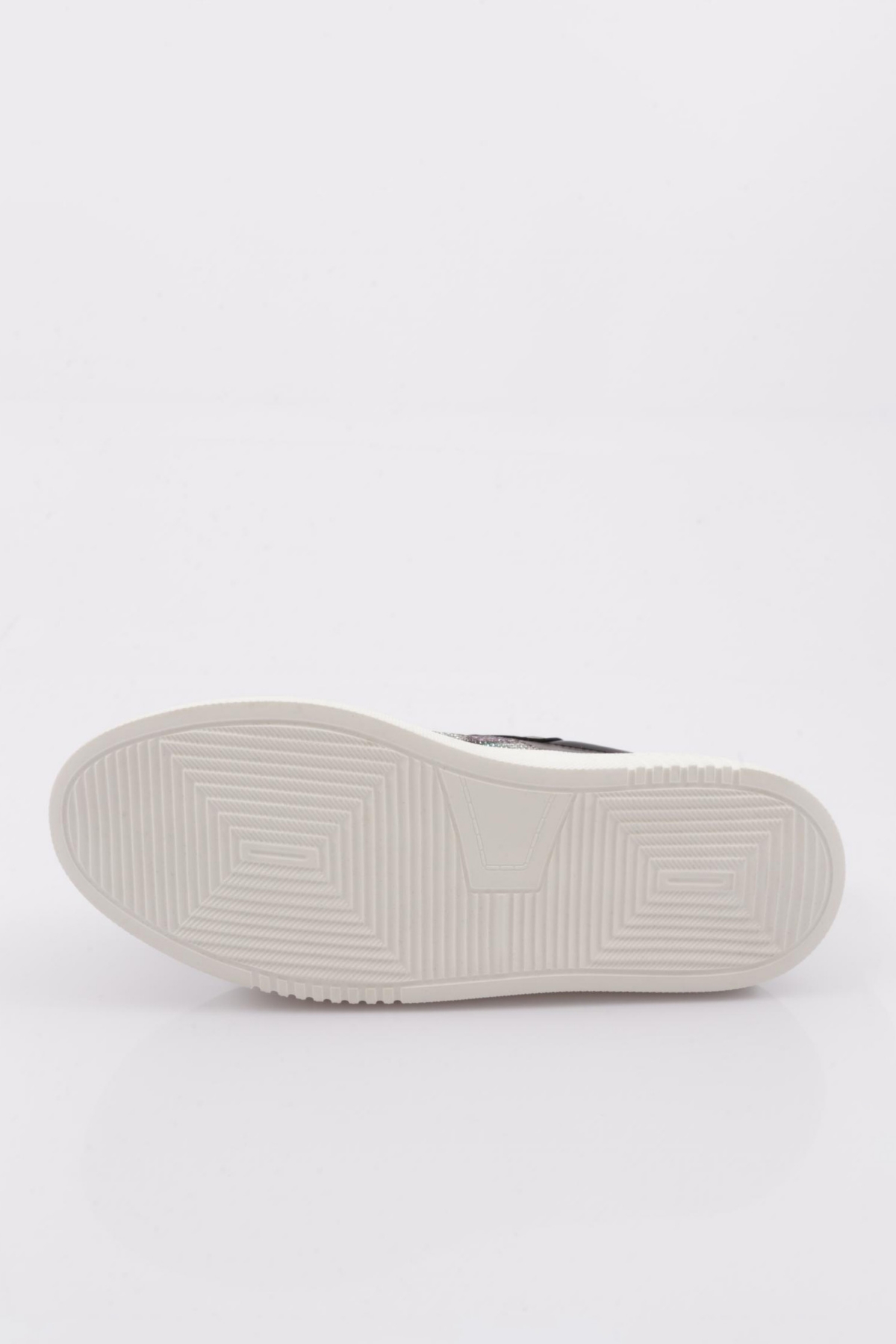 Es861 Kadin Kalin Taban Silver Taşli Sneakers Ayakkabi - Görsel 6