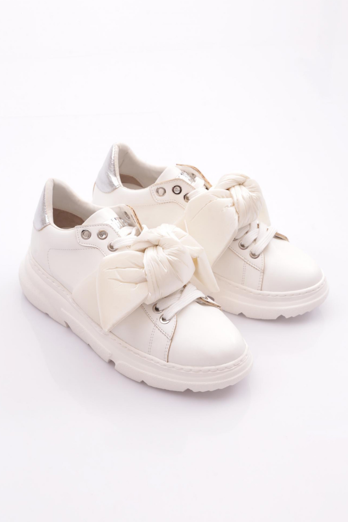 Es853 Kadin Kalin Taban Fiyonklu Sneakers Ayakkabi - Görsel 3