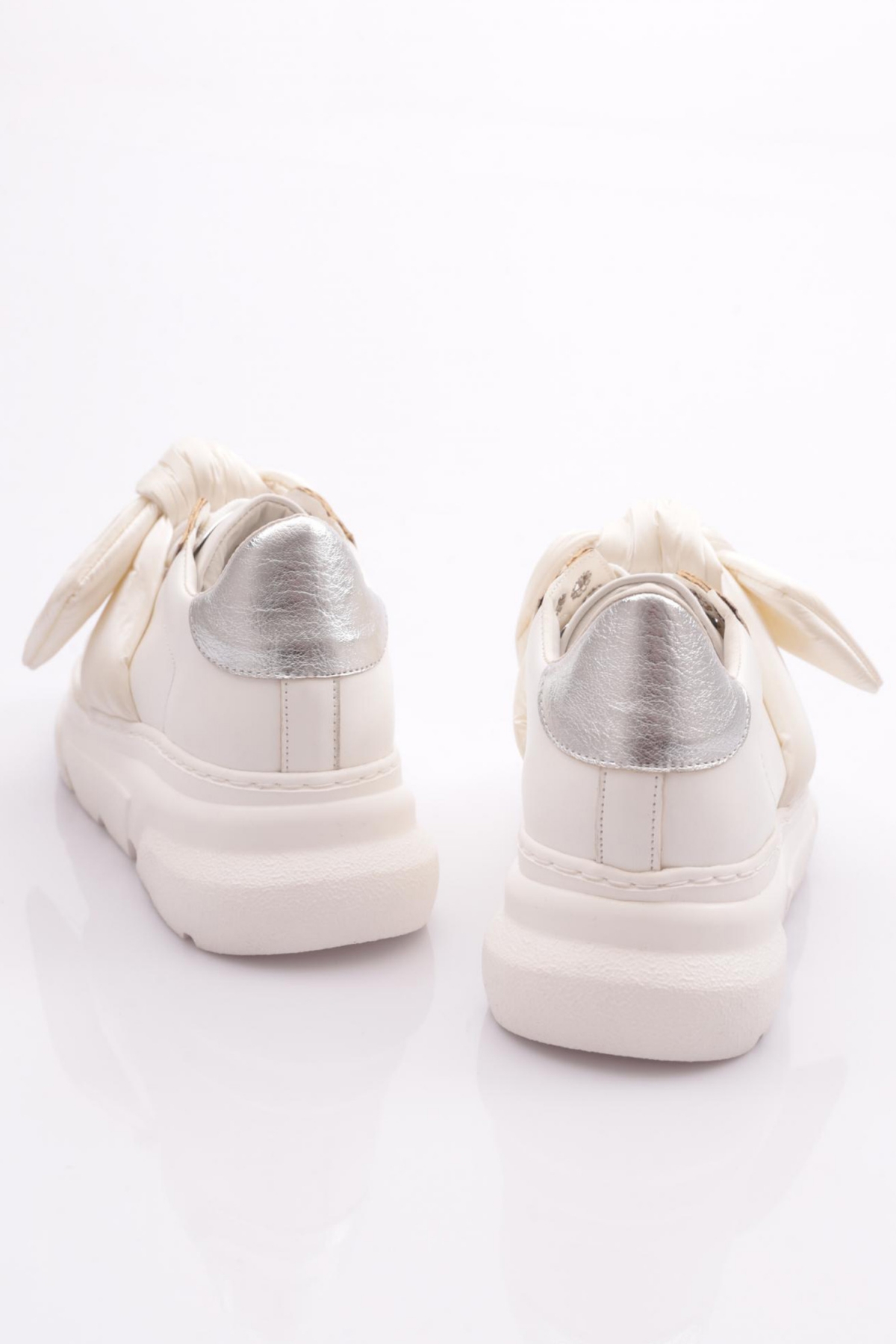 Es853 Kadin Kalin Taban Fiyonklu Sneakers Ayakkabi - Görsel 4