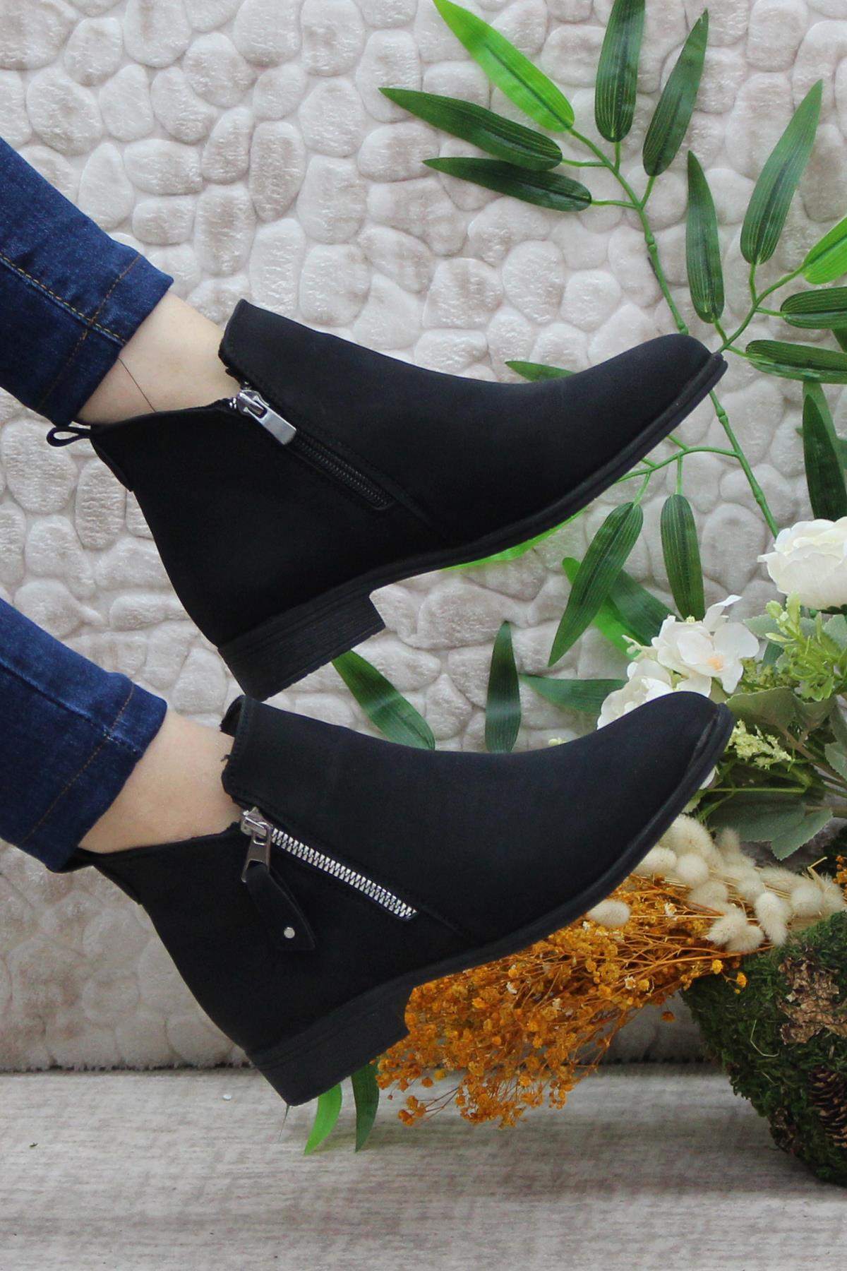 4273 Fashion Sıcak Astar Kaymaz Taban Kadın Bot - Görsel 2