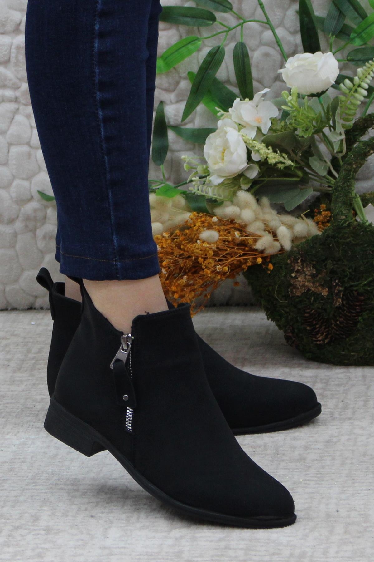4273 Fashion Sıcak Astar Kaymaz Taban Kadın Bot - Görsel 3