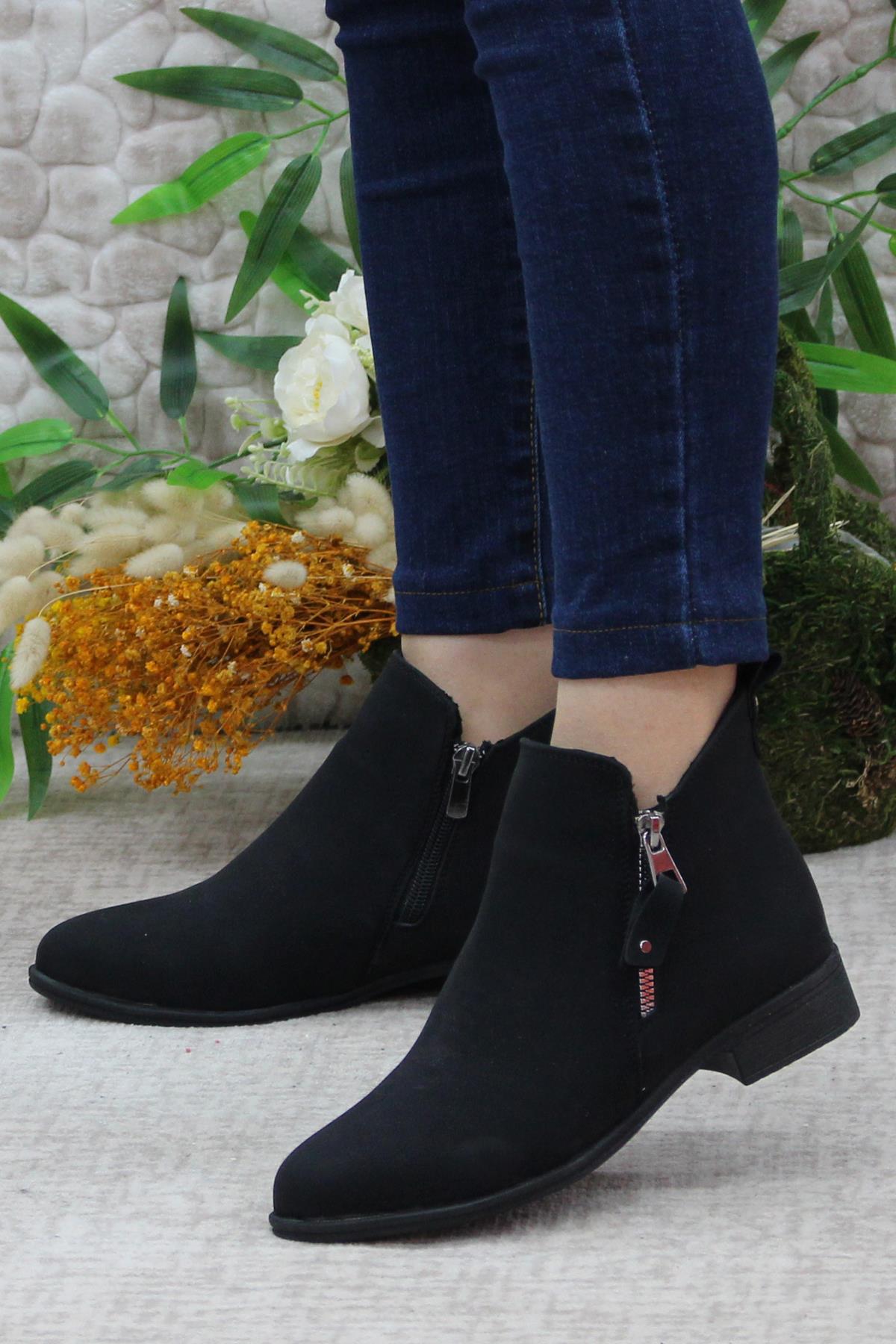 4273 Fashion Sıcak Astar Kaymaz Taban Kadın Bot - Görsel 5