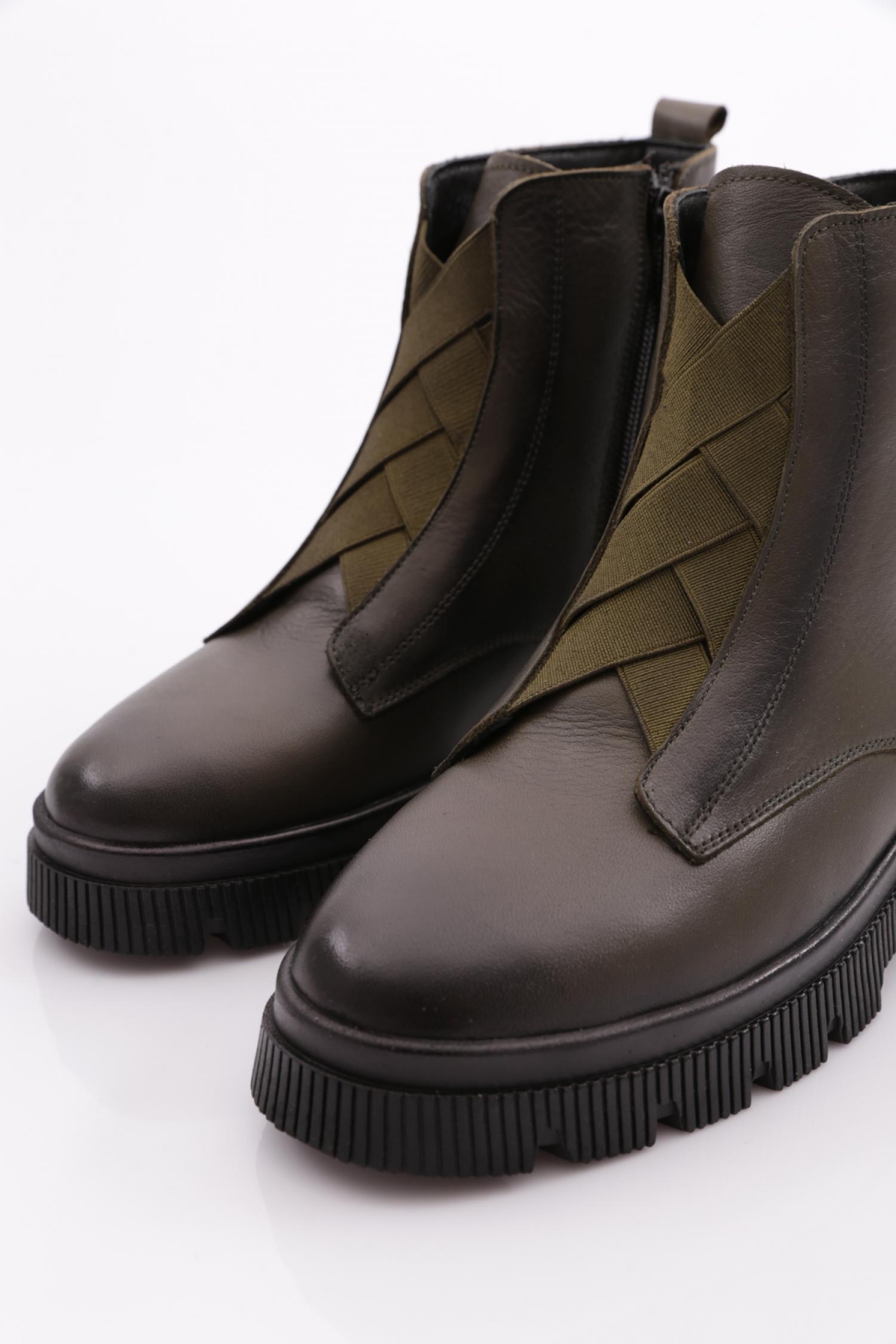 3752 Kadin Lastik Detayli Bilek Bot - Görsel 5