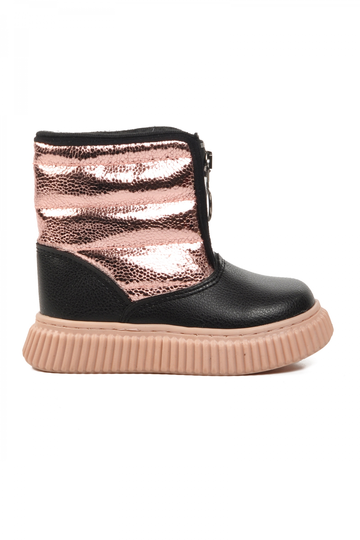 Staye-B Siyah-Pudra İçi Polarlı Çocuk Kar Botu - Görsel 2