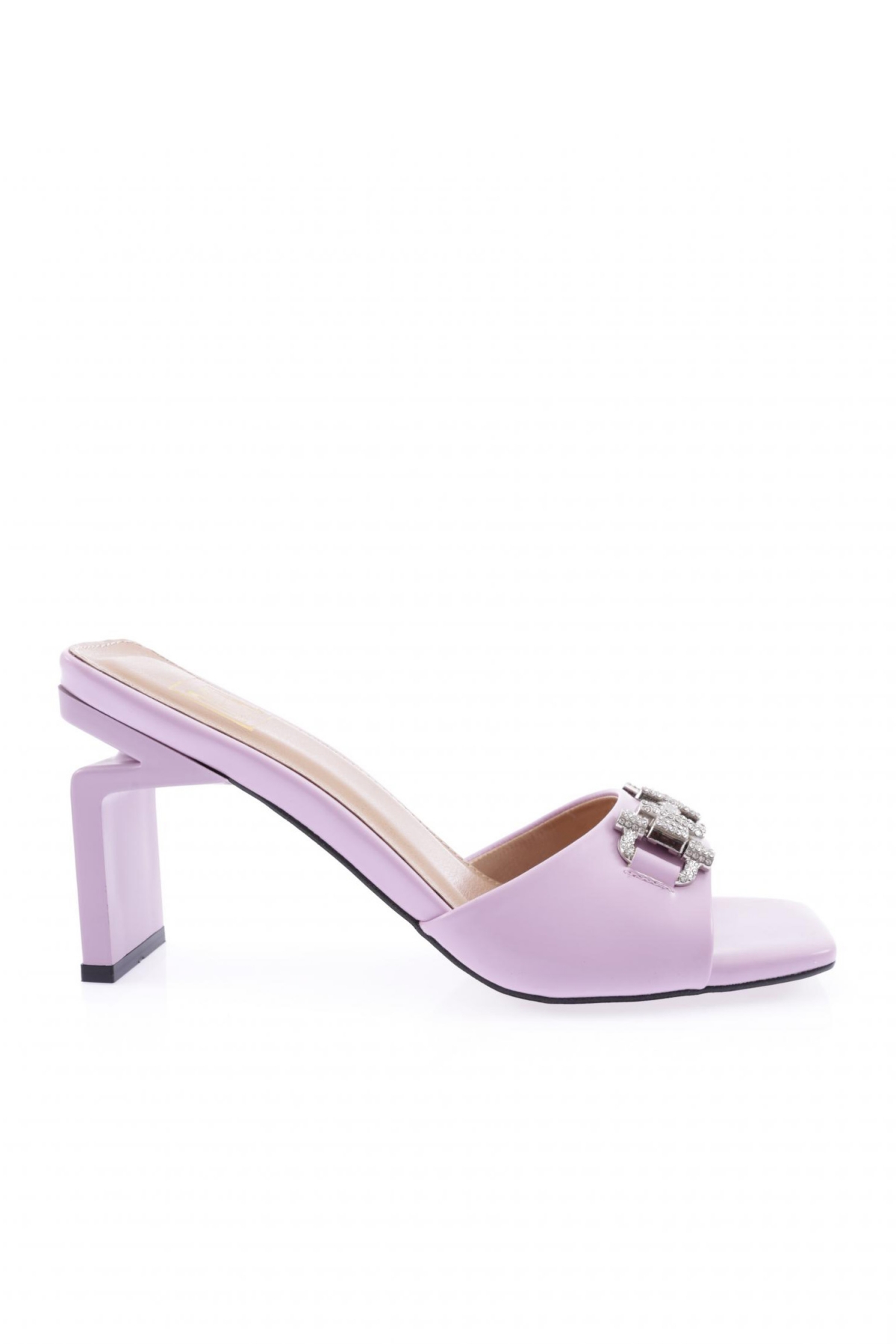 K9011 Kadin Aksesuarli Topuklu Terlik - Görsel 2