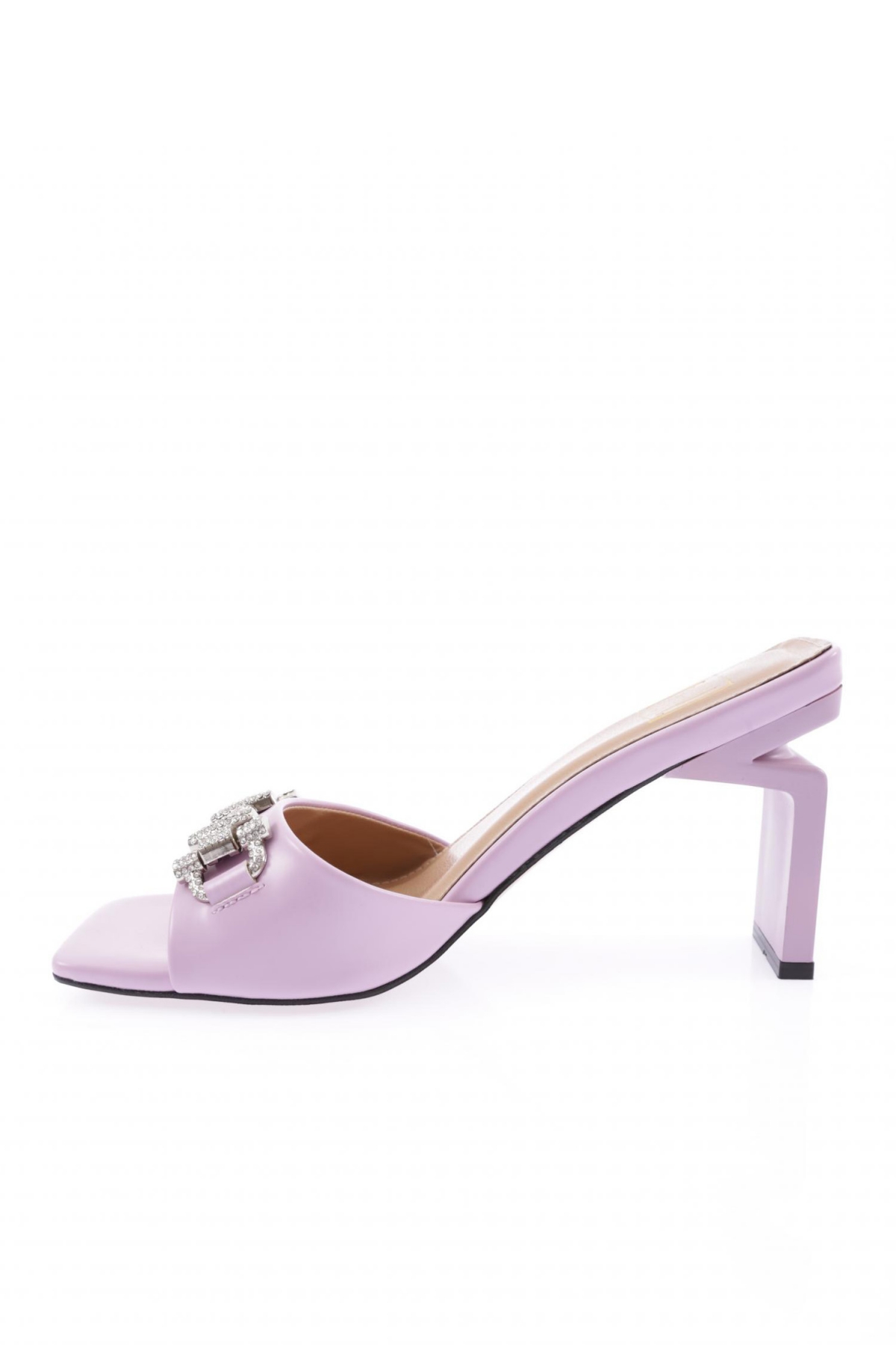 K9011 Kadin Aksesuarli Topuklu Terlik - Görsel 4