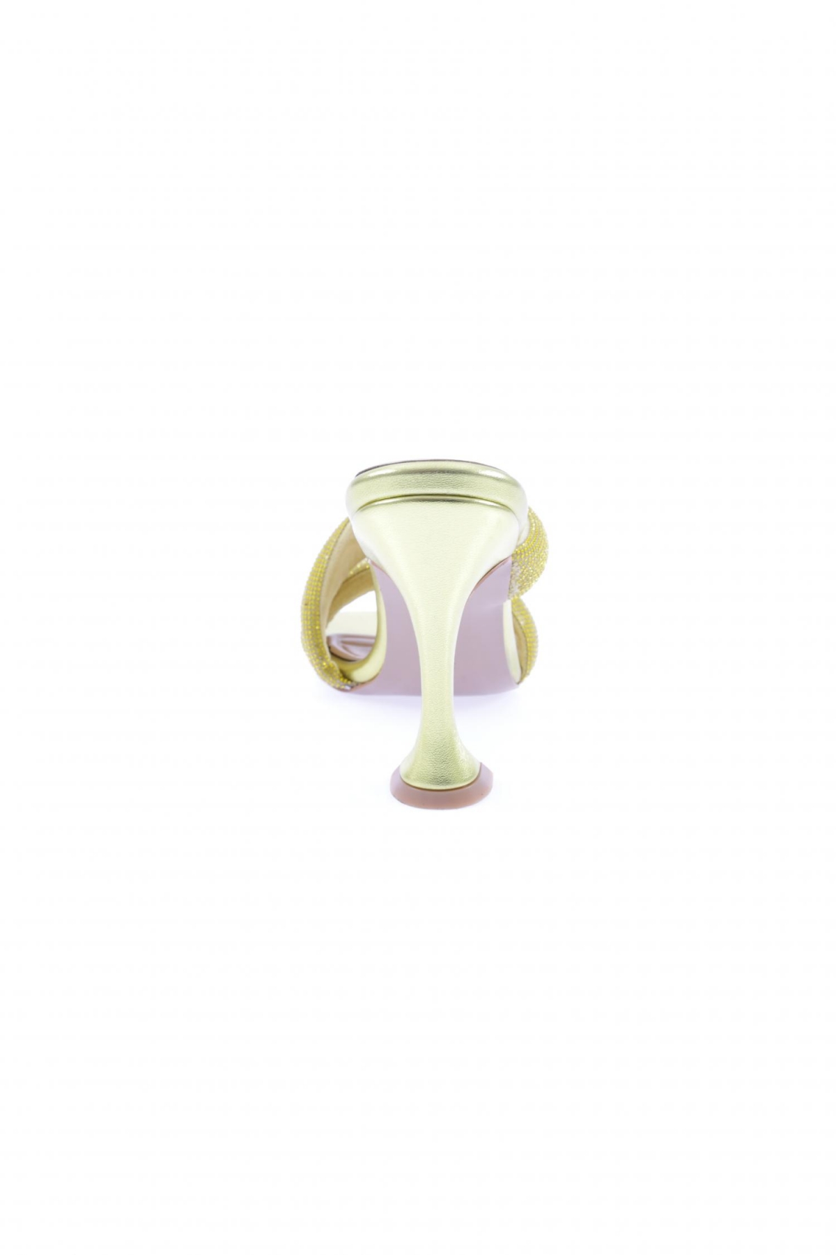 8038-23Y Kadin Silver Taşli Bant Atmali Topuklu Terlik - Görsel 5