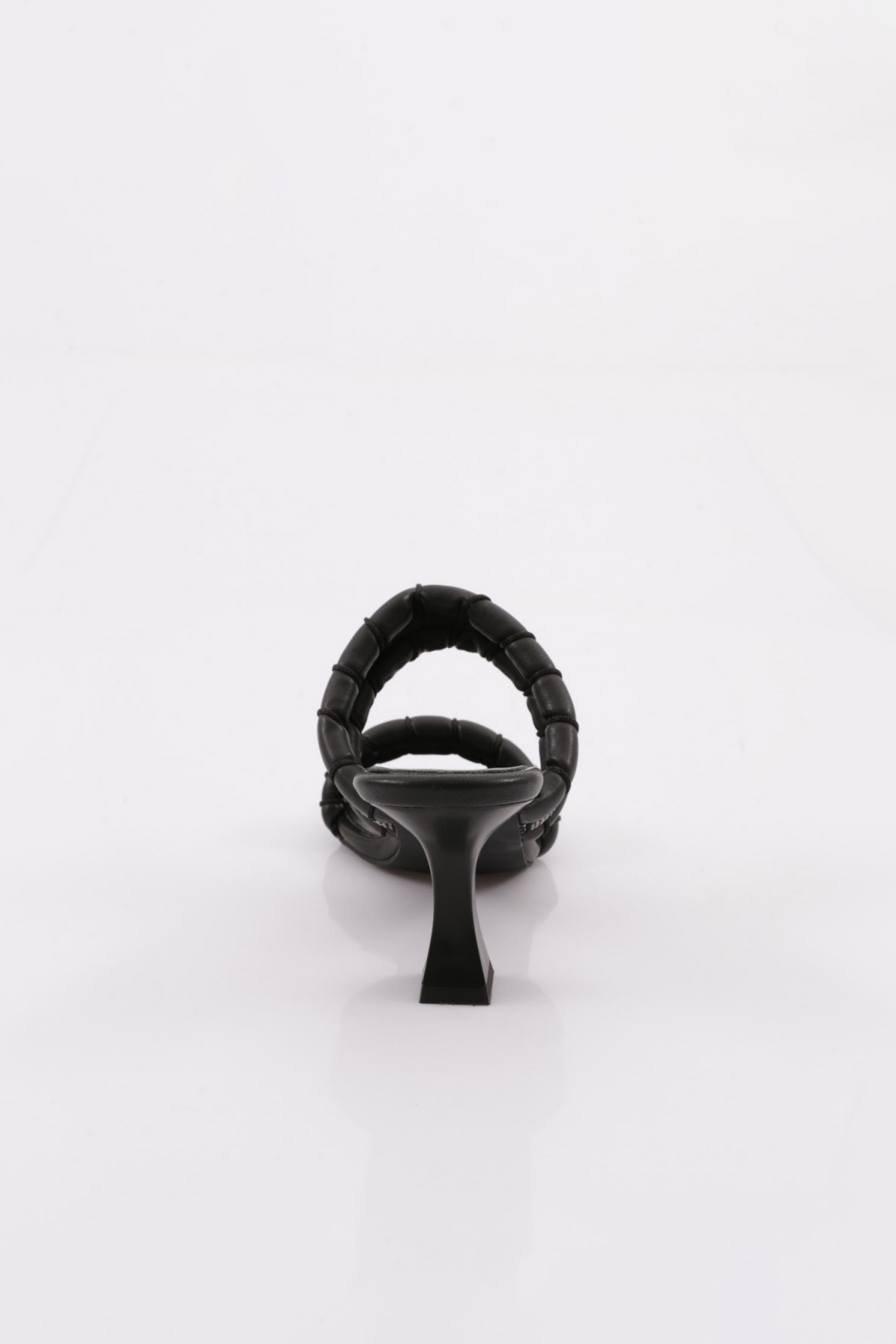 990 Kadin Silver Taşli Topuklu Terlik - Görsel 5