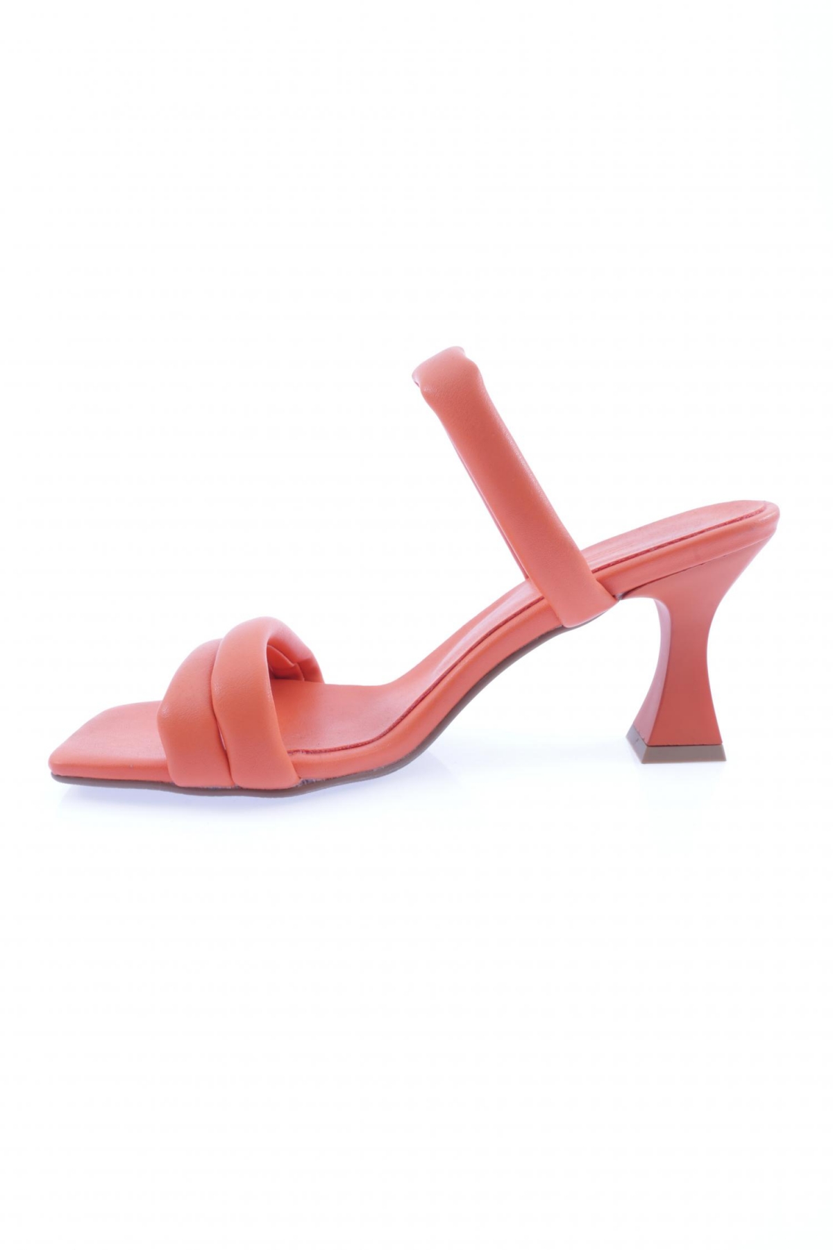 3025-23Y Kadin İki Sirali Bantli Kadeh Topuklu Terlik - Görsel 4