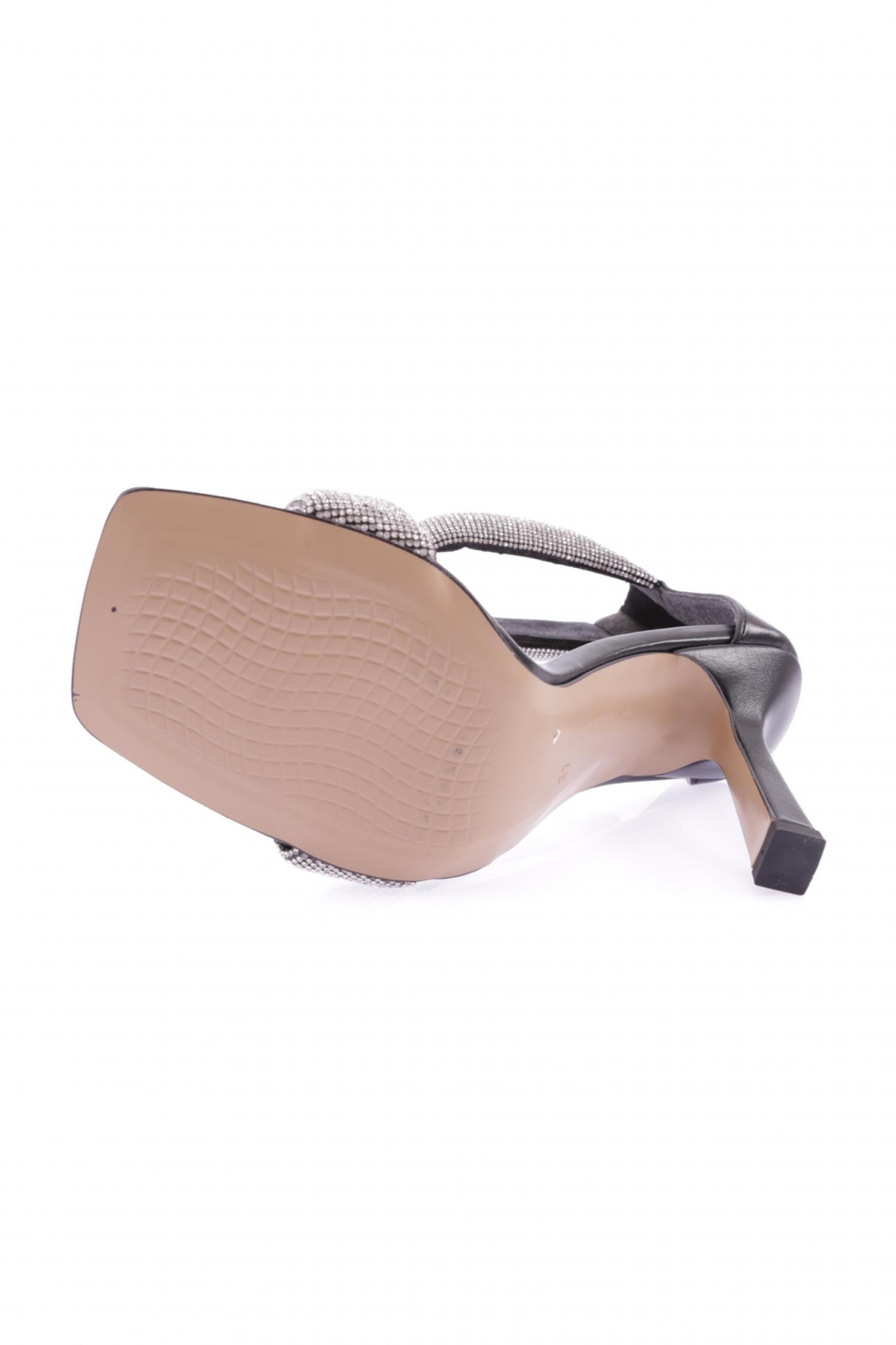 8044-23Y Kadin Silver Taşli Bilekten Bağli Topuklu Sandalet - Görsel 6