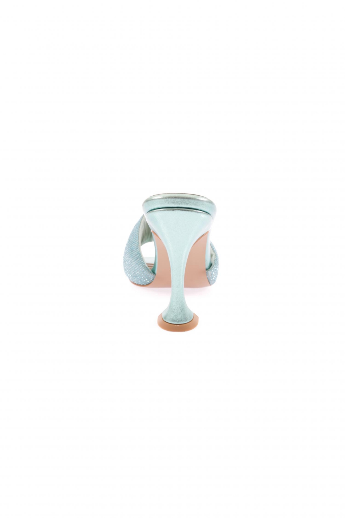 8021-23Y Kadin Silver Taşli Topuklu Terlik - Görsel 5