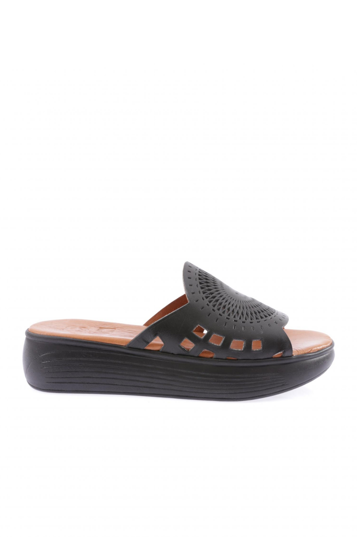 501-23Y Kadin Lazer Baskili Kalin Taban Terlik - Görsel 2