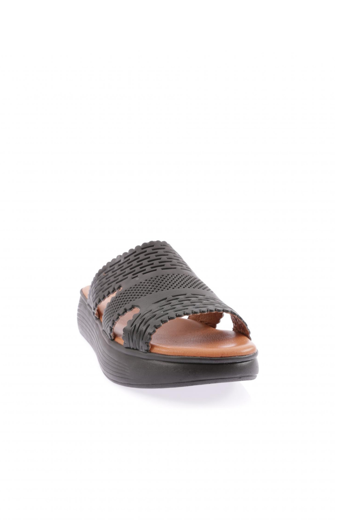 516-23Y Kadin Lazer Baskili Kalin Taban Terlik - Görsel 3