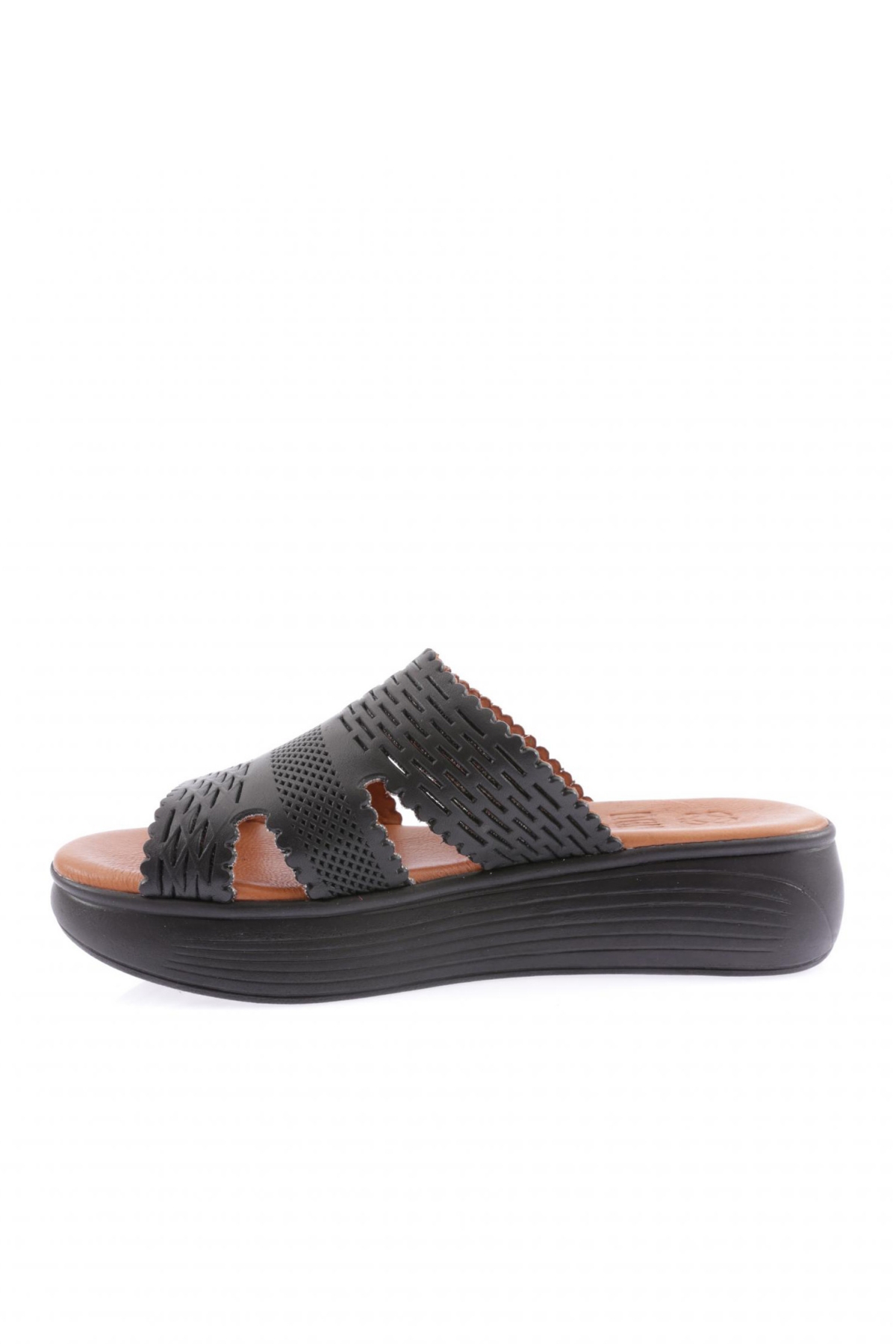 516-23Y Kadin Lazer Baskili Kalin Taban Terlik - Görsel 4