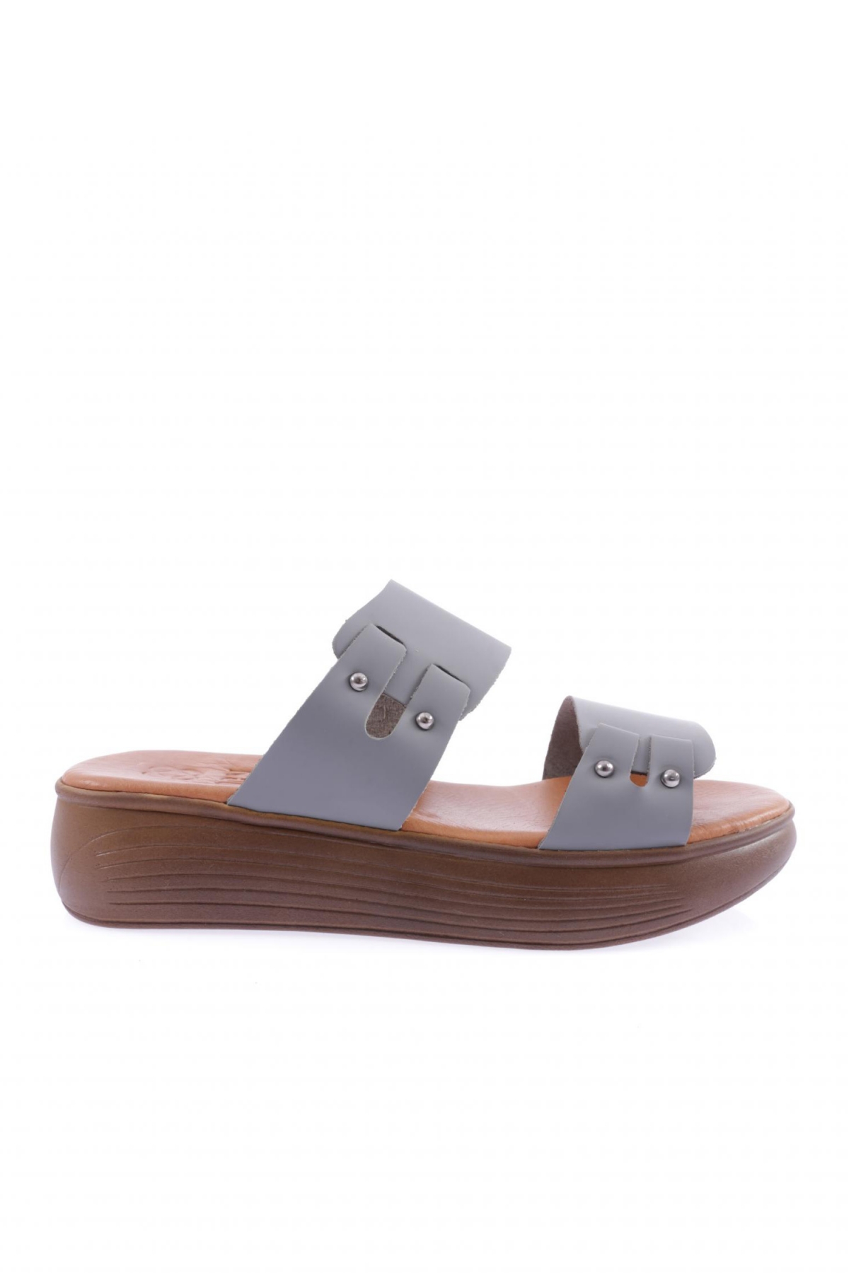 500-23Y Kadin Kalin Sirali Bantli Troklu Kalin Taban Terlik - Görsel 2