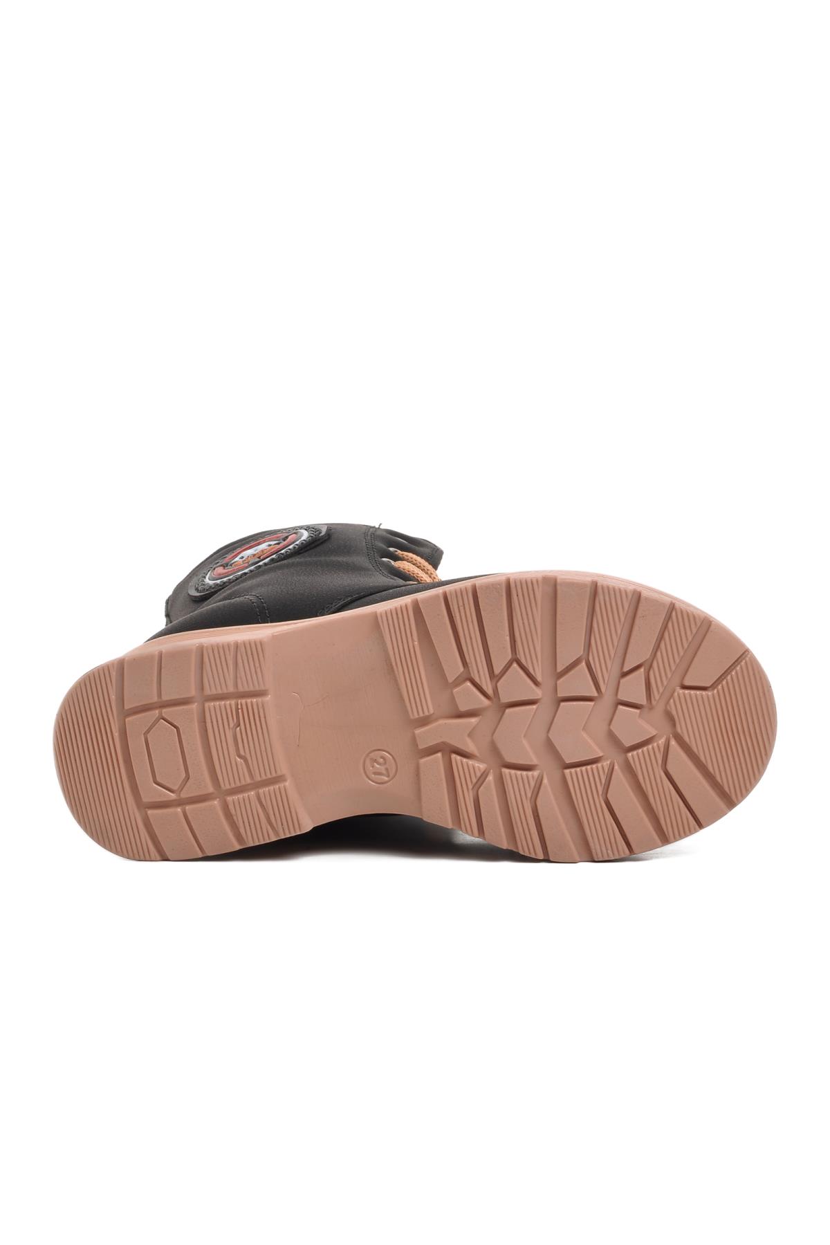 Peris-P Siyah-Turuncu İçi Kürklü Kız Çocuk Bot - Görsel 6