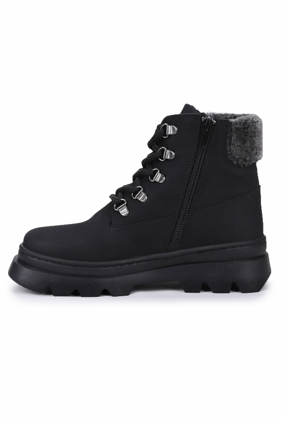 500 Günlük Fermuarlı Kız Çocuk Bot Ayakkabı Siyah - Görsel 6