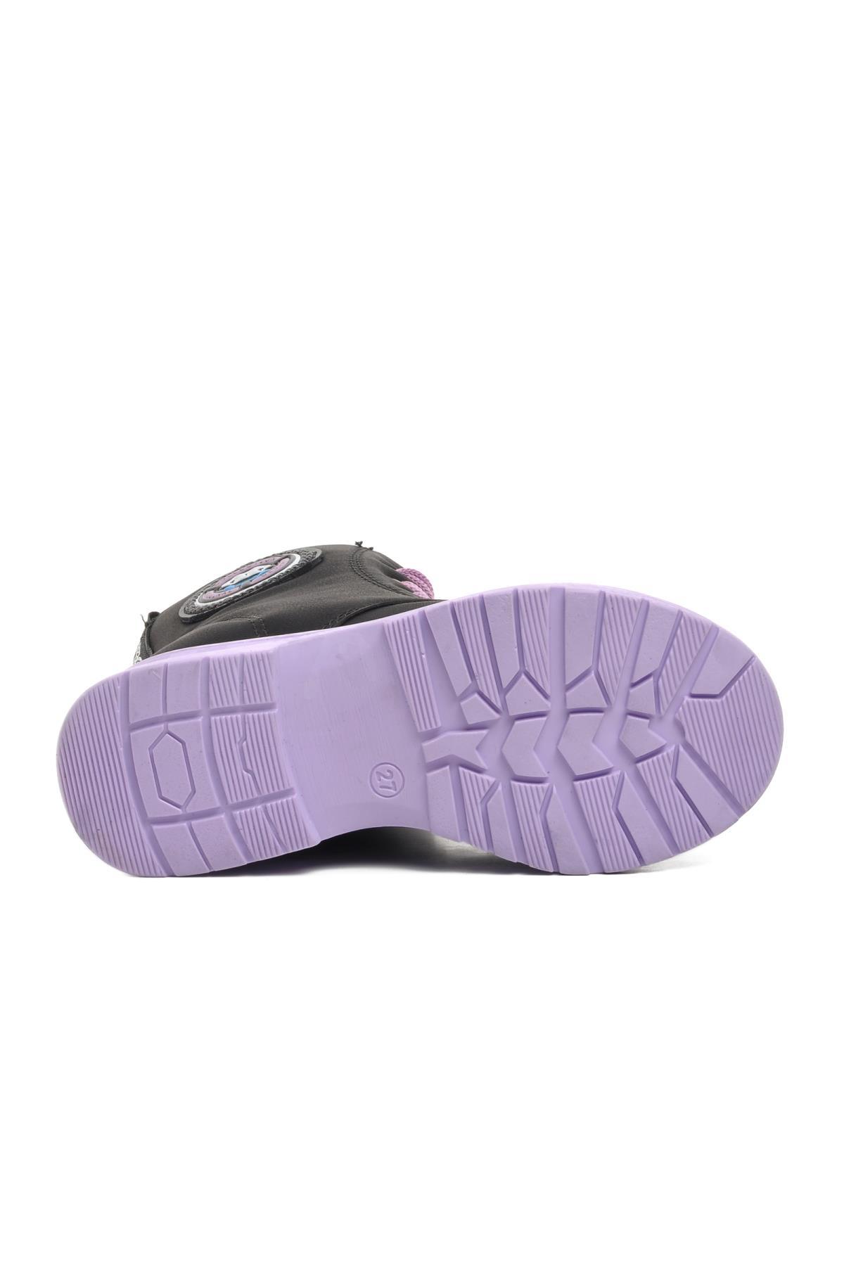 Peris-P Siyah-Lila İçi Kürklü Kız Çocuk Bot - Görsel 6