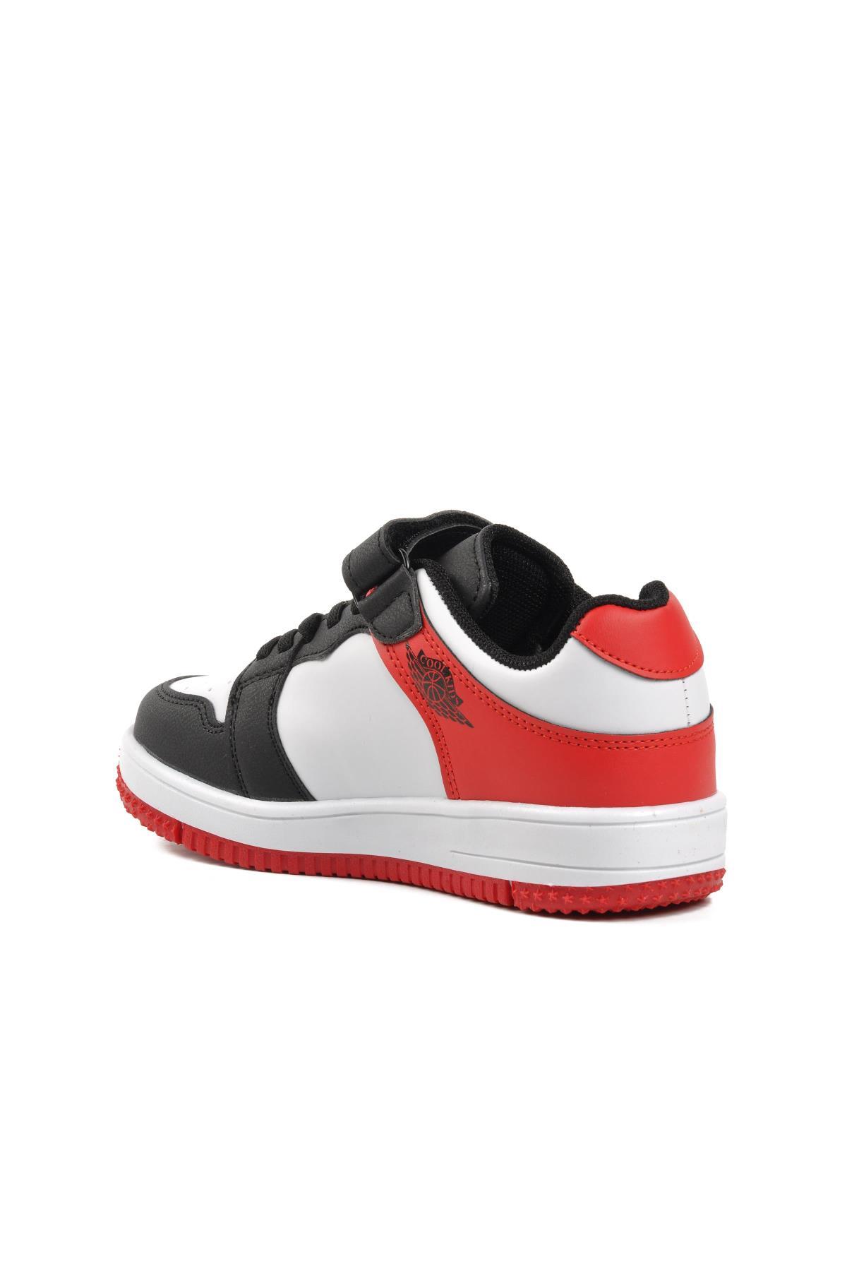 Haykat Kısa-F Siyah-Kırmızı Cırtlı Çocuk Sneaker - Görsel 5