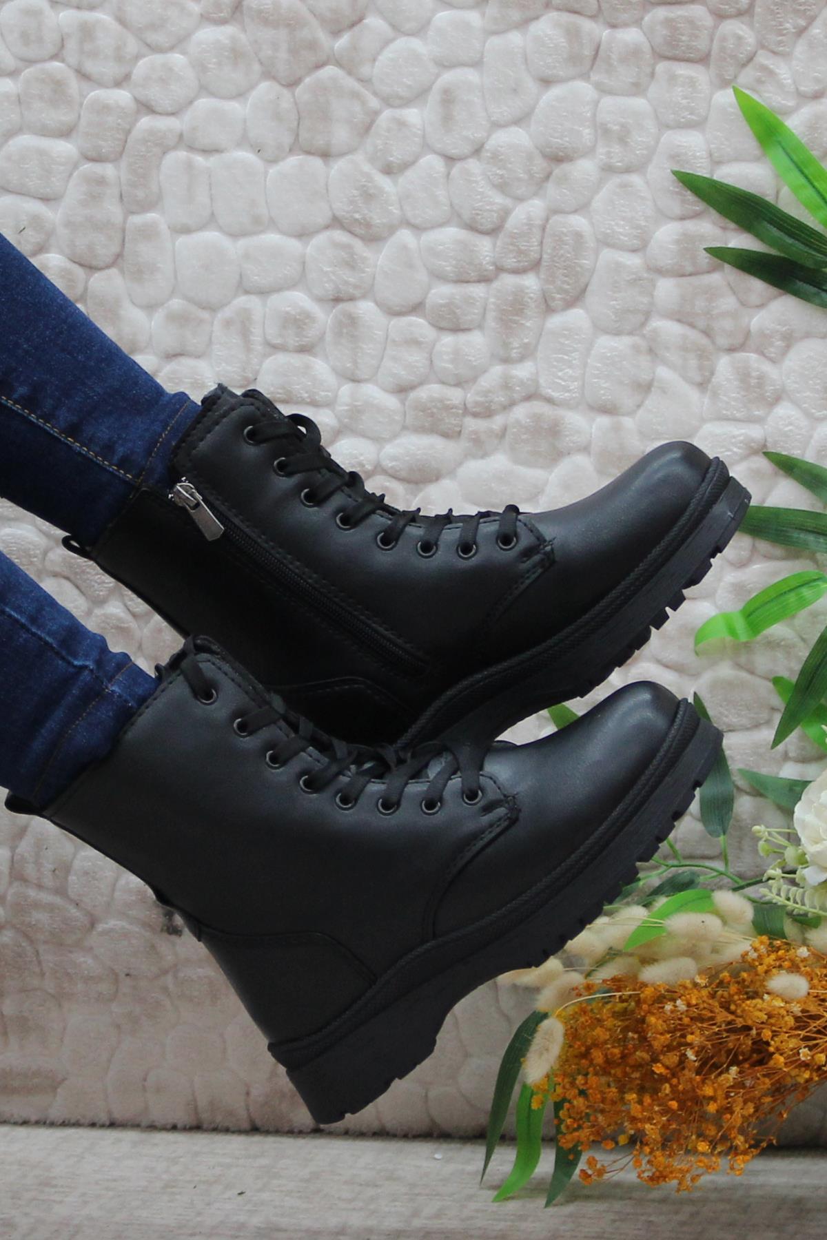 7660 Anatomik İçi Polar Kaymaz Taban Kız Çocuk Bot - Görsel 2