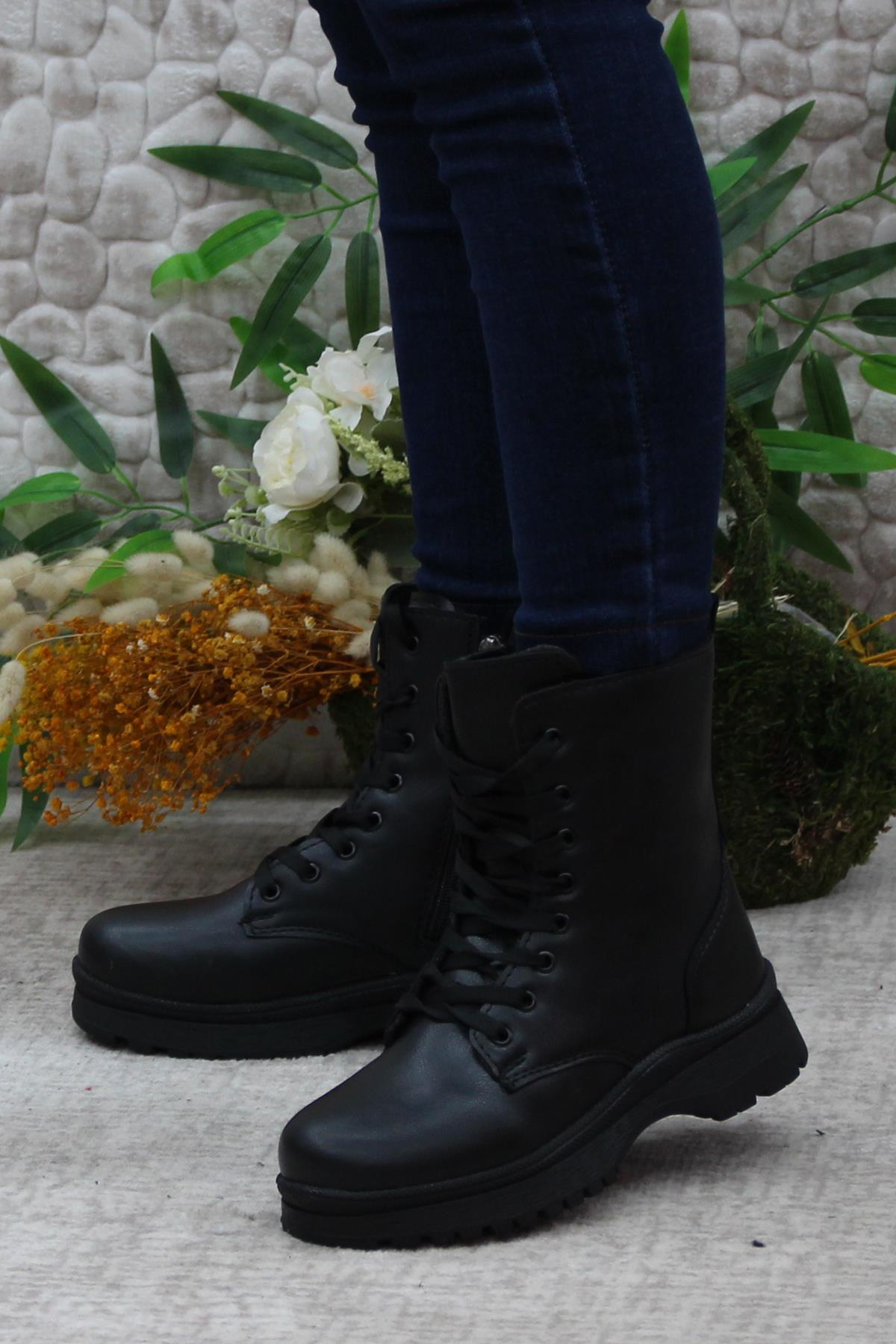 7660 Anatomik İçi Polar Kaymaz Taban Kız Çocuk Bot - Görsel 5