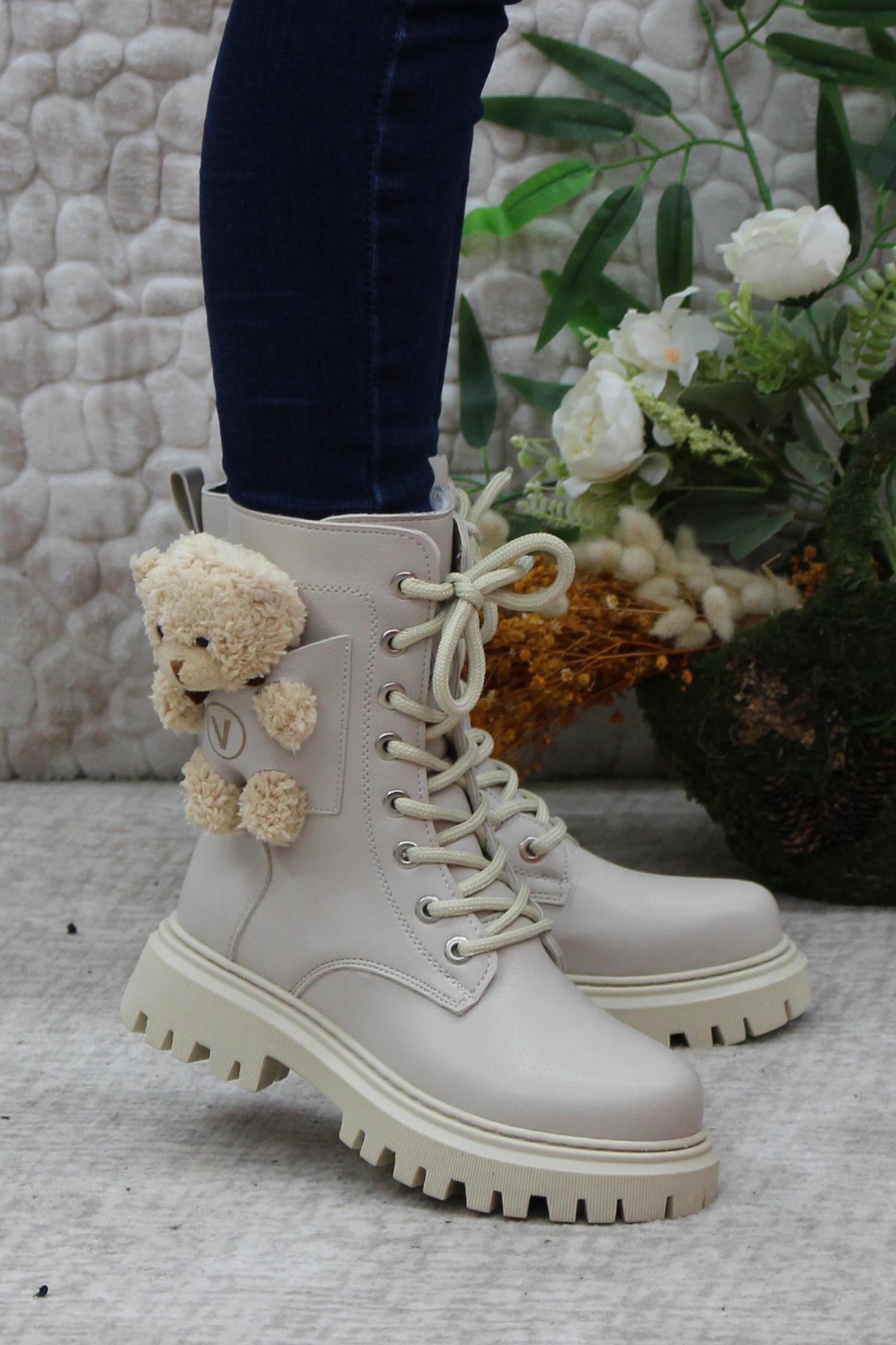 35101 Anatomik Sıcak Astar Kaymaz Taban Postal Kız Çocuk Bot - Görsel 3