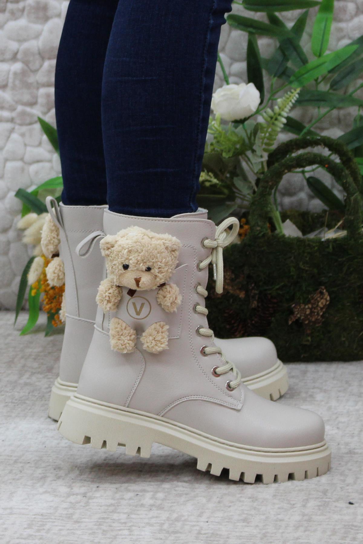 35101 Anatomik Sıcak Astar Kaymaz Taban Postal Kız Çocuk Bot - Görsel 4