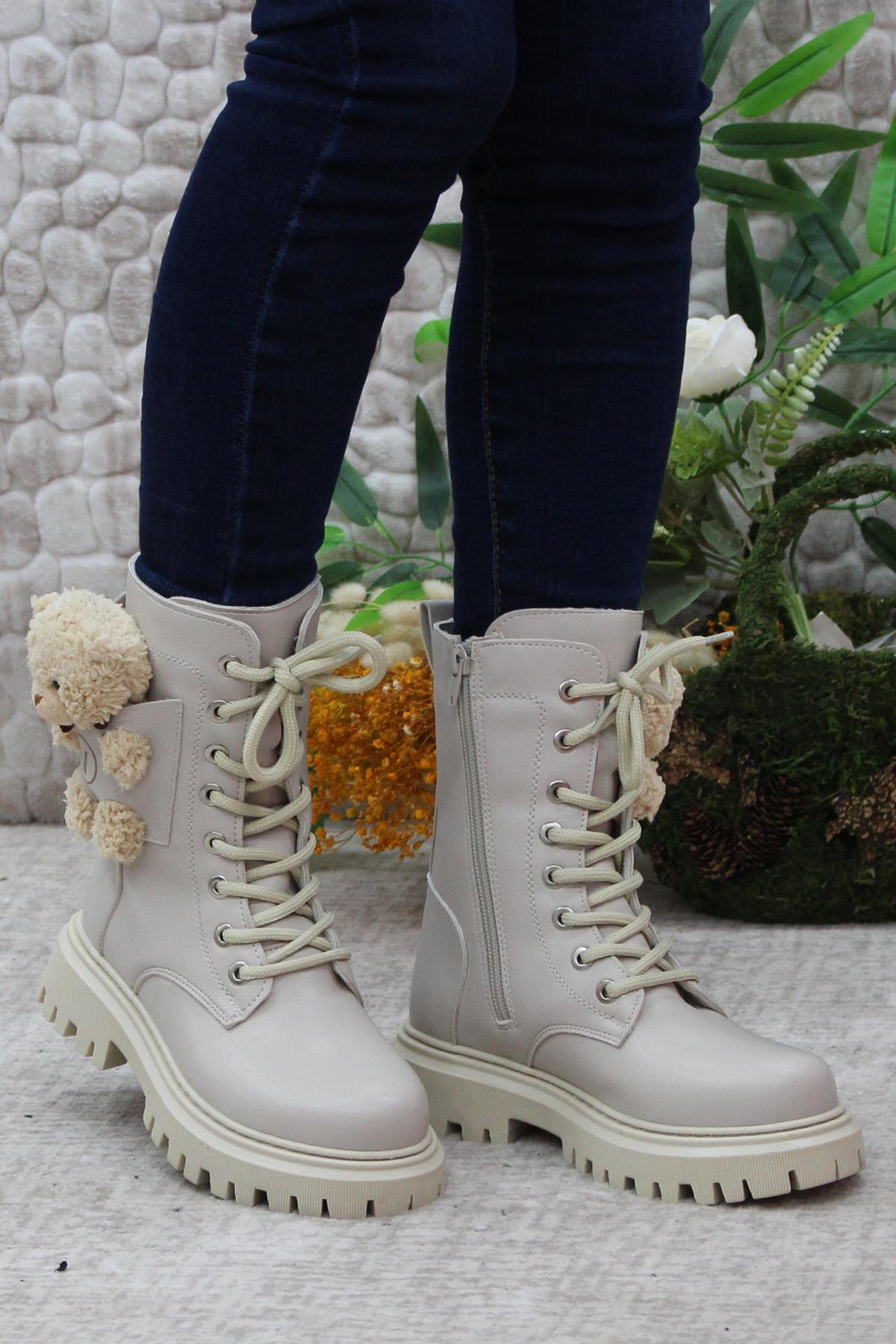 35101 Anatomik Sıcak Astar Kaymaz Taban Postal Kız Çocuk Bot - Görsel 6