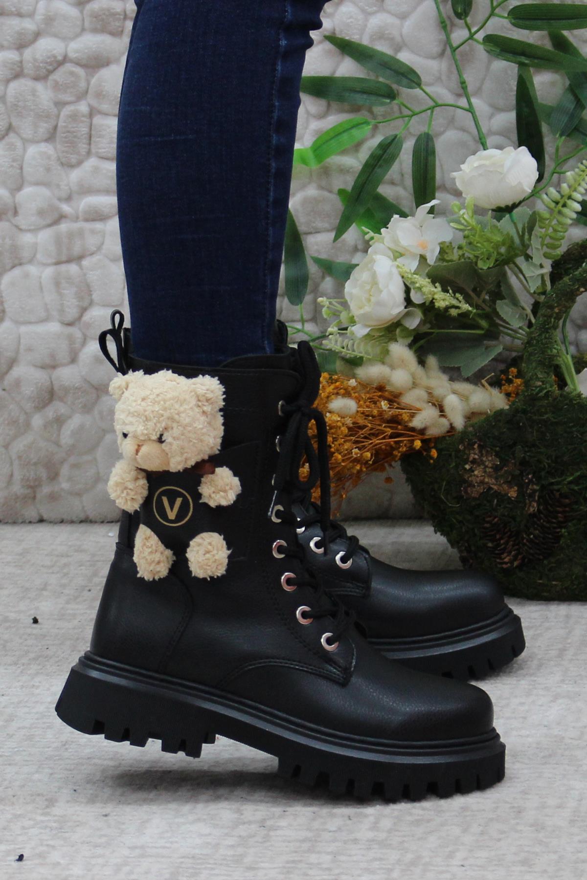 35101 Anatomik Sıcak Astar Kaymaz Taban Postal Kız Çocuk Bot - Görsel 3