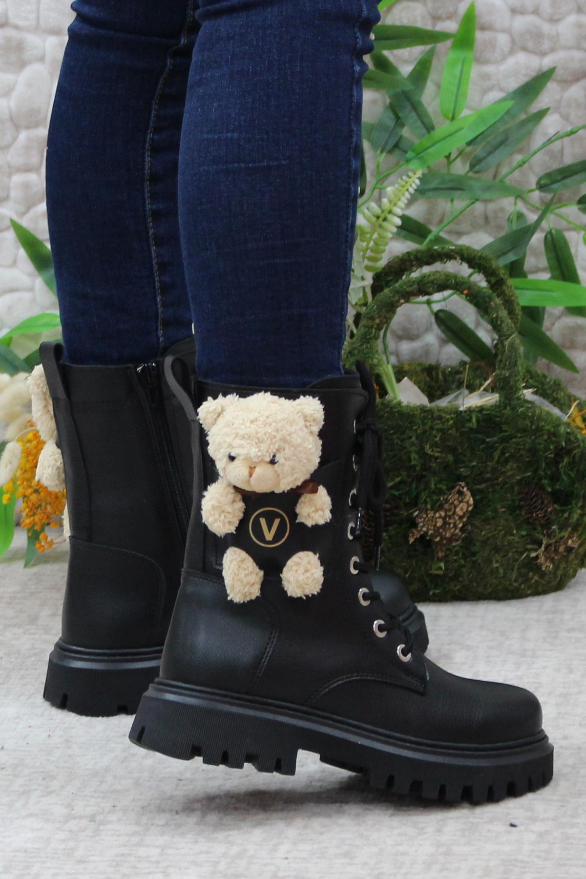 35101 Anatomik Sıcak Astar Kaymaz Taban Postal Kız Çocuk Bot - Görsel 4