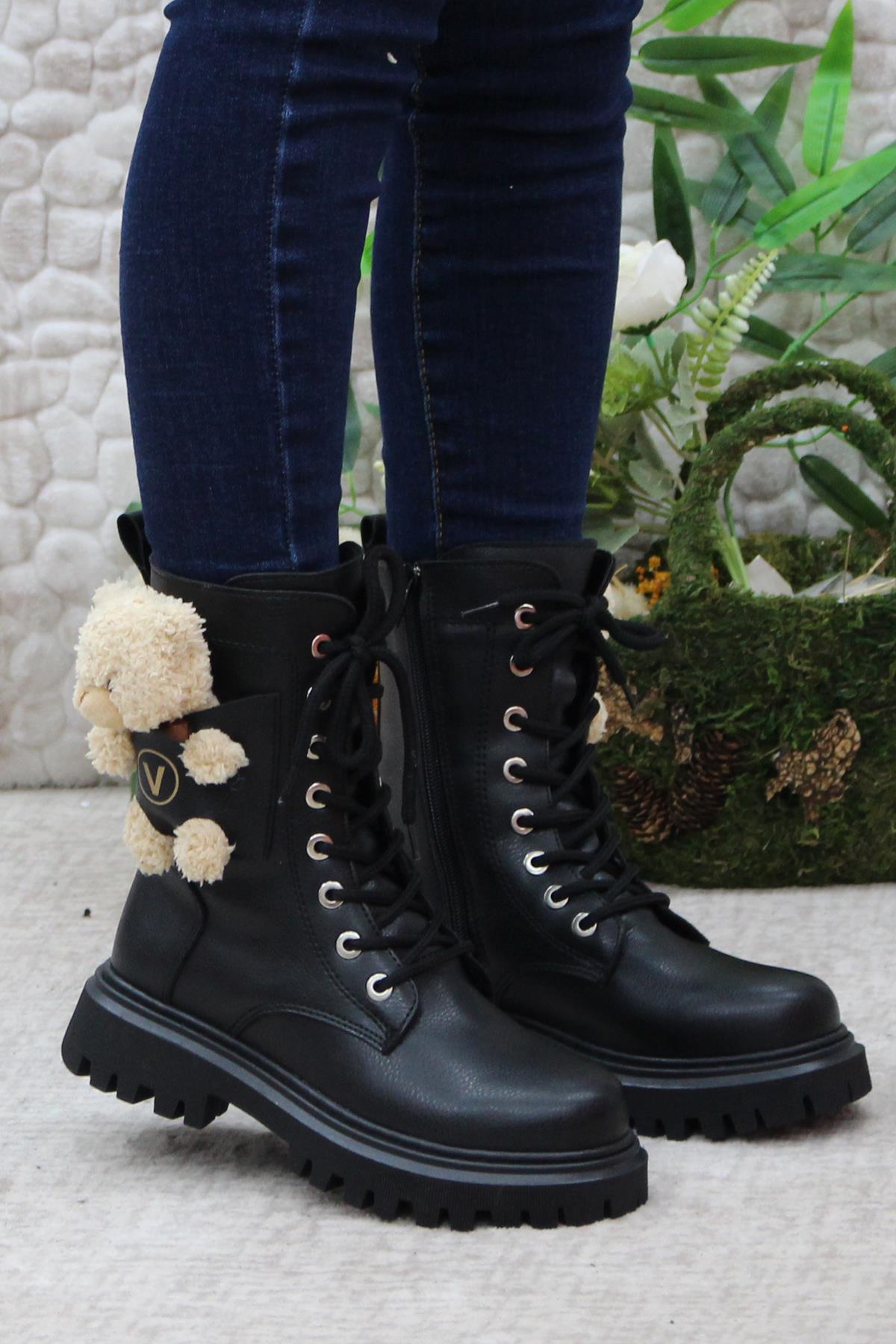 35101 Anatomik Sıcak Astar Kaymaz Taban Postal Kız Çocuk Bot - Görsel 6