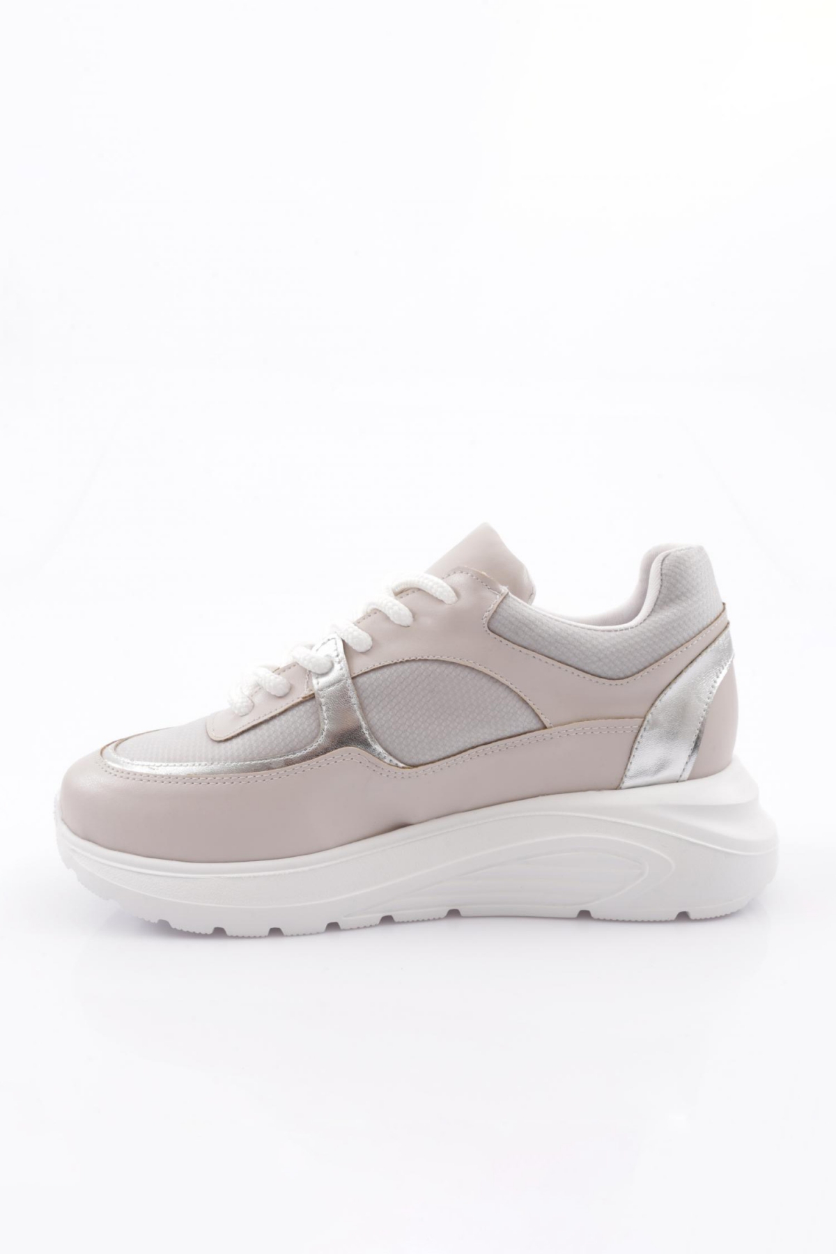 Es868 Kadin Kalin Taban File Detayli Sneakers Ayakkabi - Görsel 4