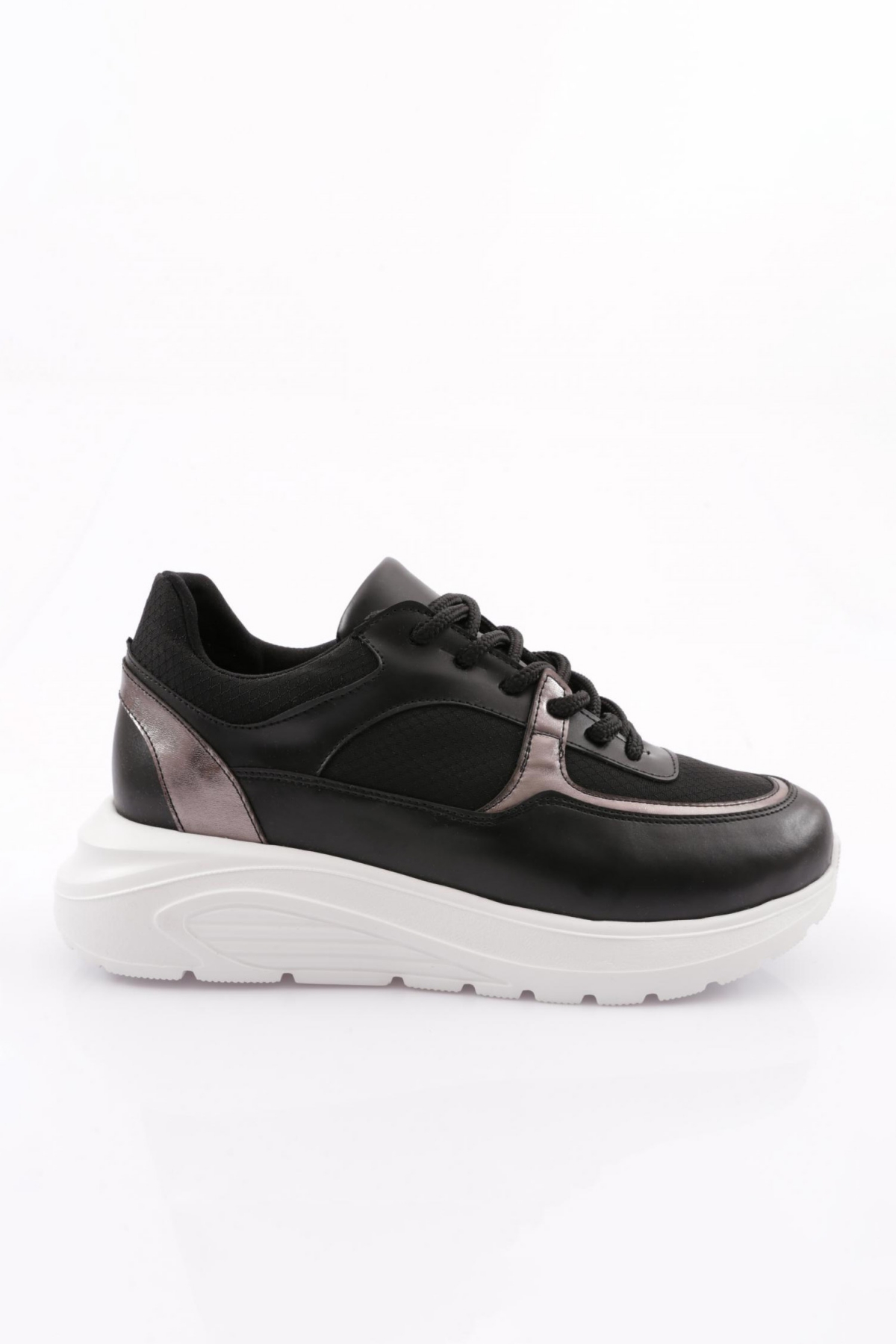 Es868 Kadin Kalin Taban File Detayli Sneakers Ayakkabi - Görsel 2